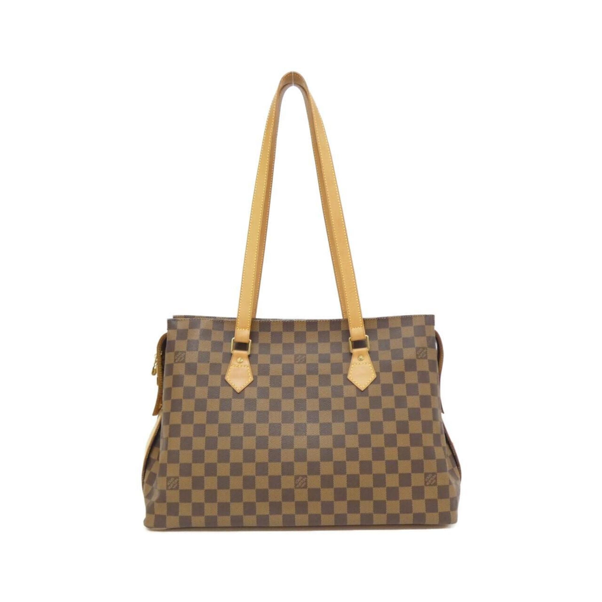 Louis Vuitton Brown Coated Canvas Shoulder Bag