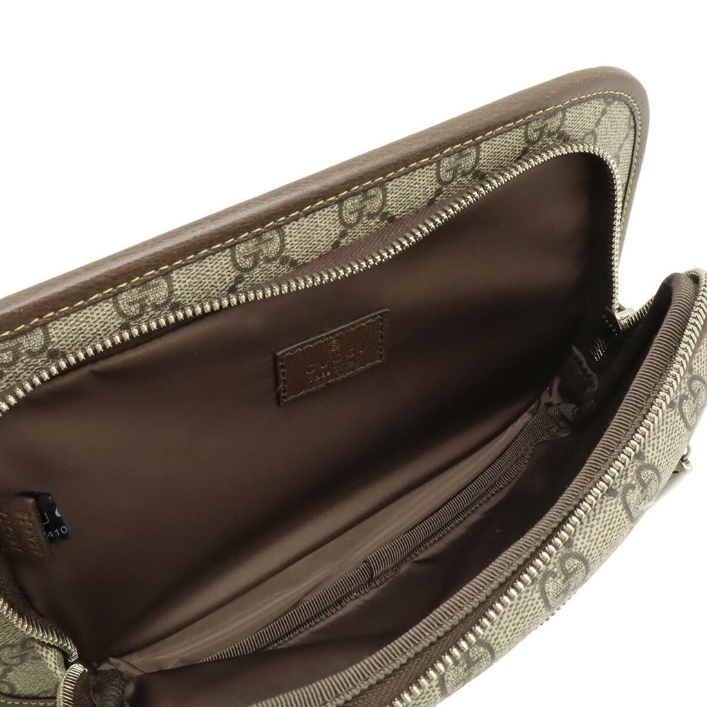 Gucci Beige Brown Green Red Color Gg Supreme Pouch Sling Bag (Pre-Owned)