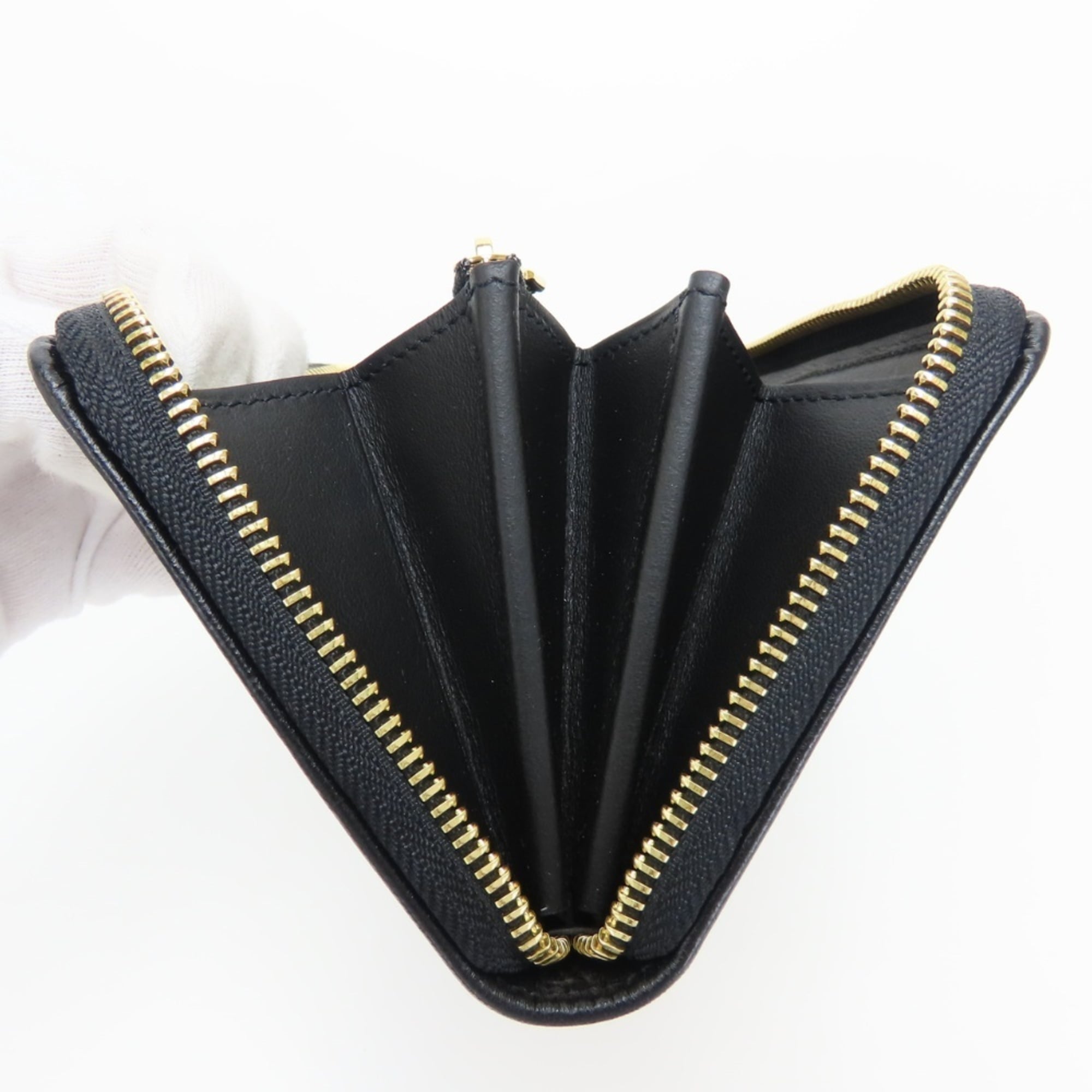 Louis Vuitton Black Noir Leather Coin Purse/Coin Case