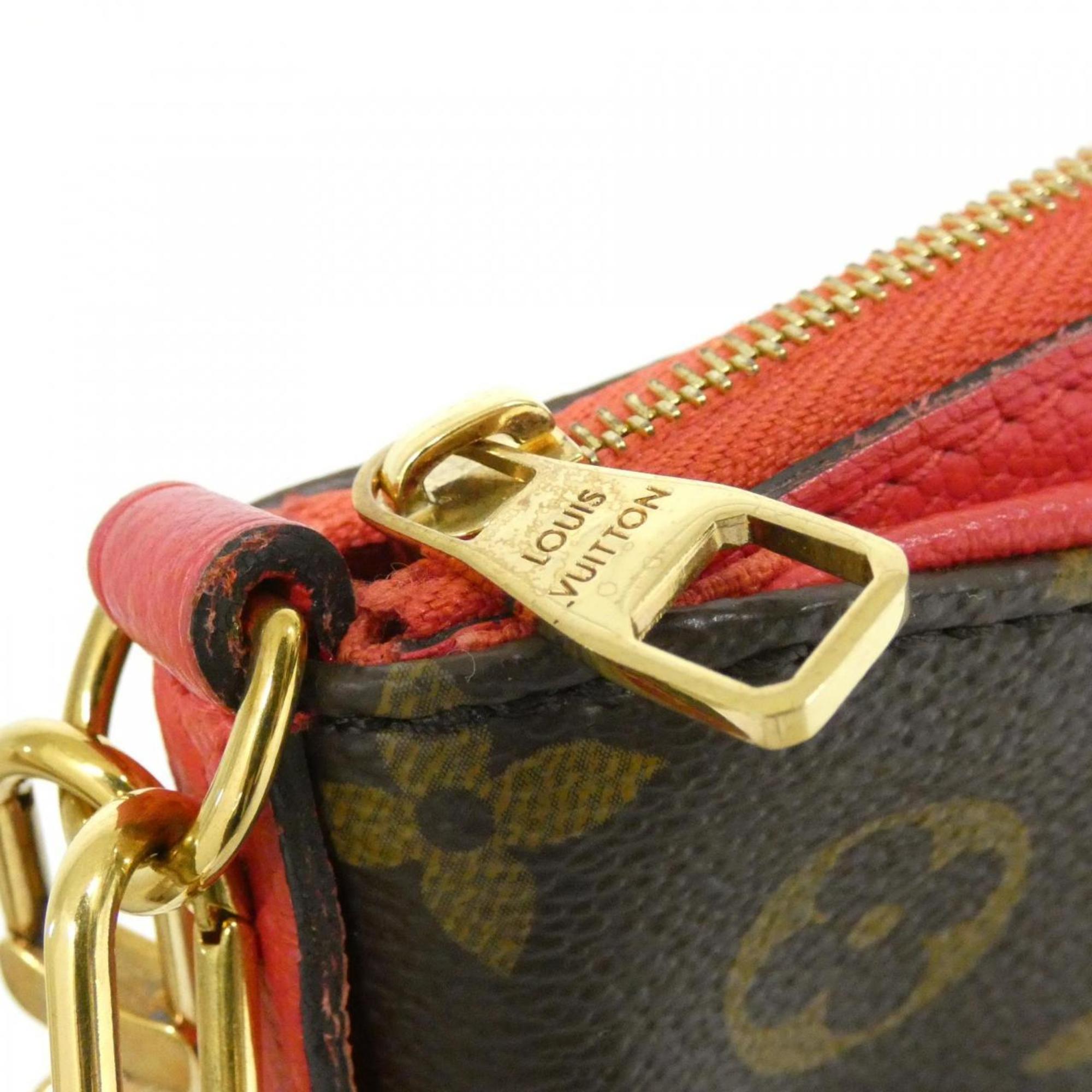 Louis Vuitton Cerise Marron Coated Canvas Shoulder Bag