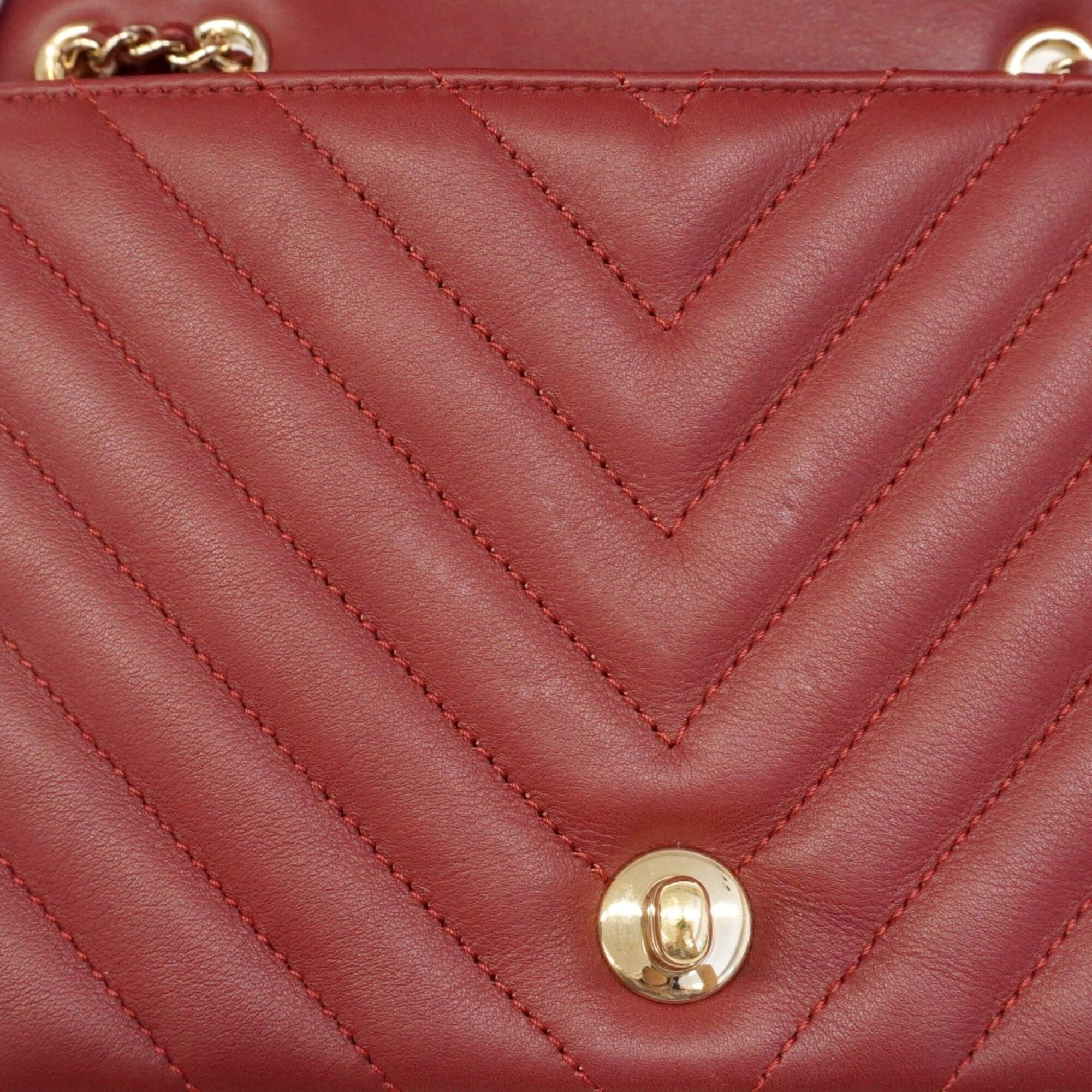 Chanel Bordeaux Leather Shoulder Bag
