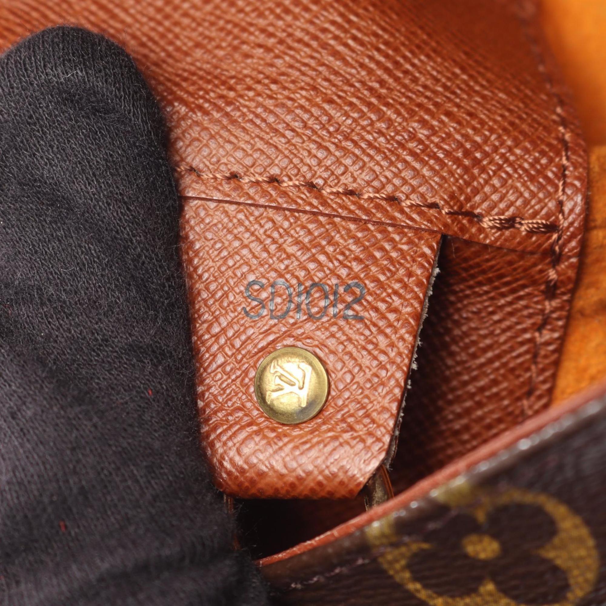 Louis Vuitton Brown Coated Canvas Leather Handbag Shoulder Bag