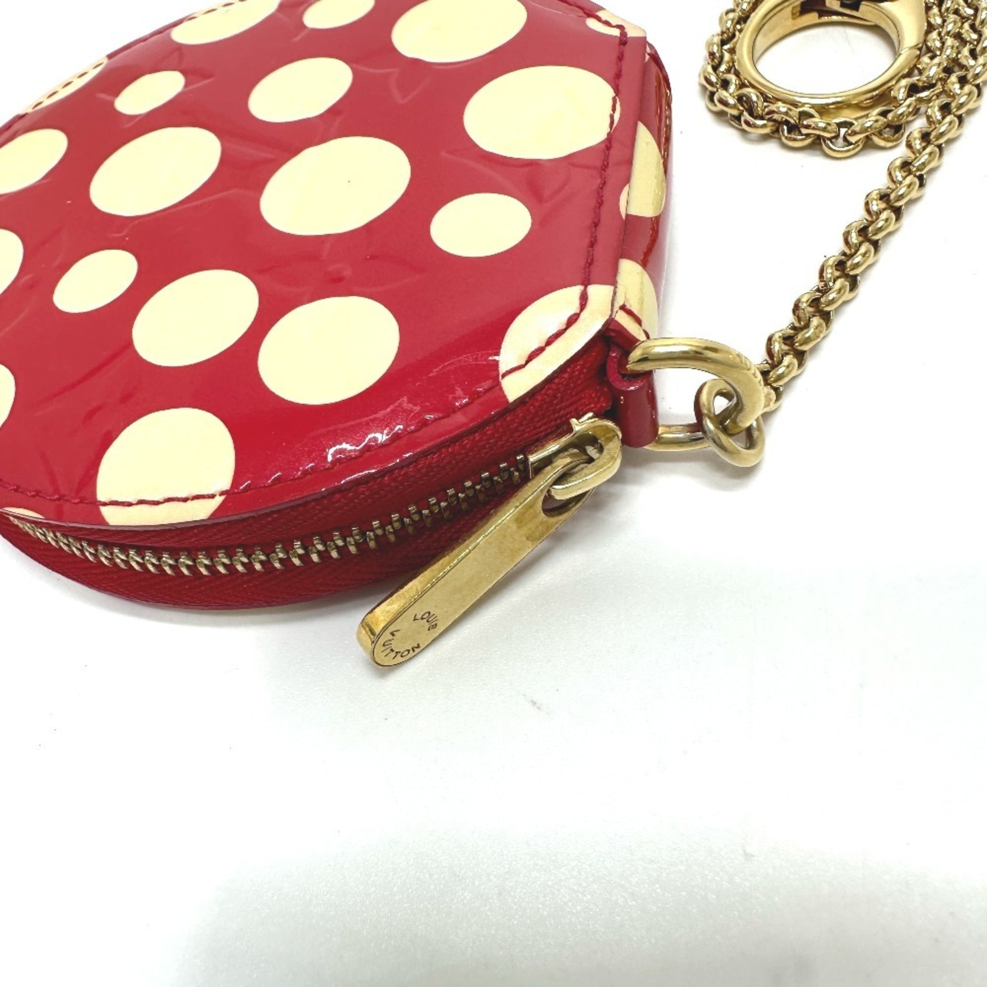 Louis Vuitton Monogram Vernis Red Color White Monogram Vernis Coin Purse/Coin Case