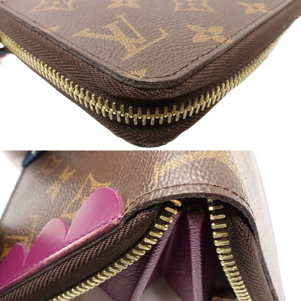 Louis Vuitton Brown Magenta Canvas Long Wallet