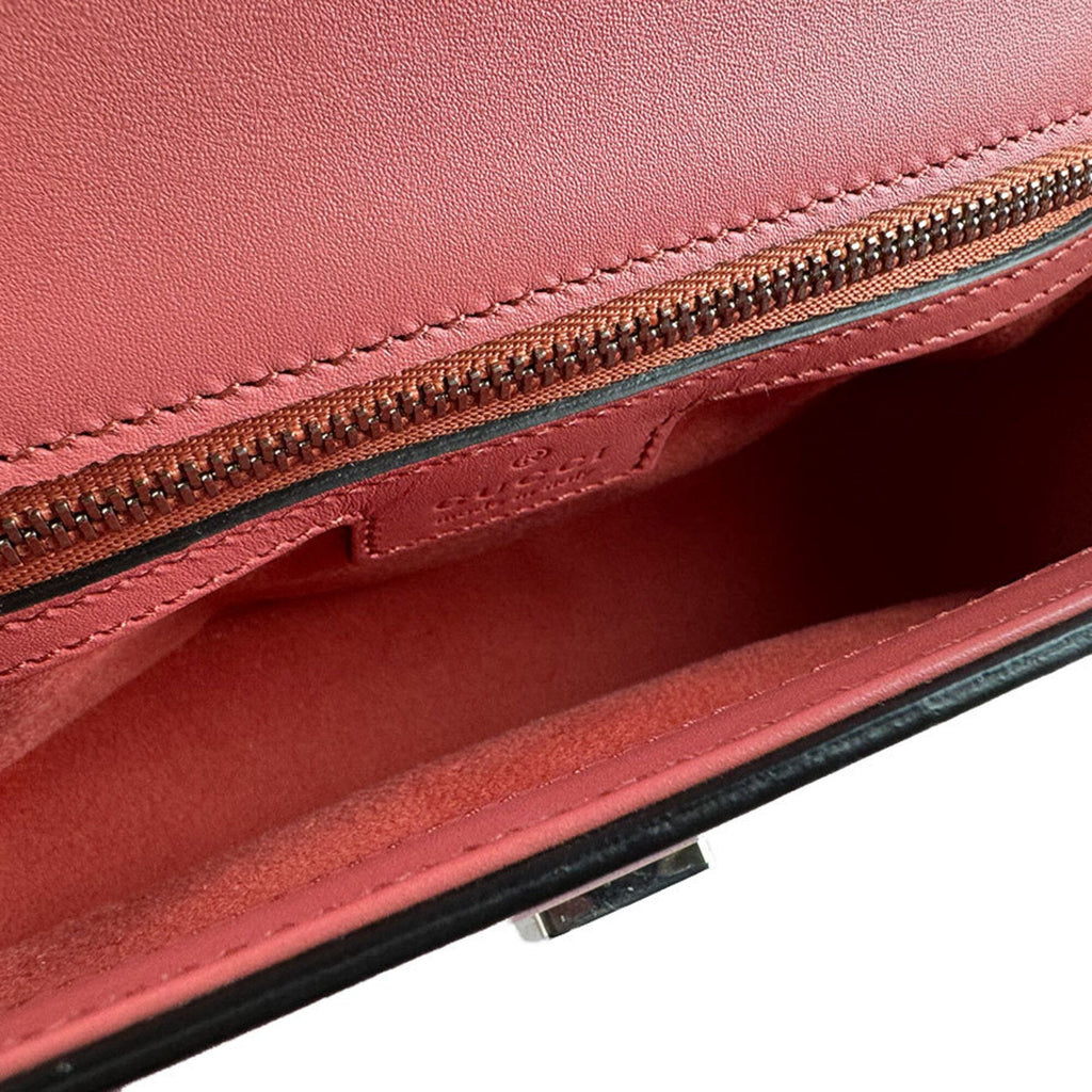 Gucci Pink Leather Shoulder Bag (Pre-Owned)