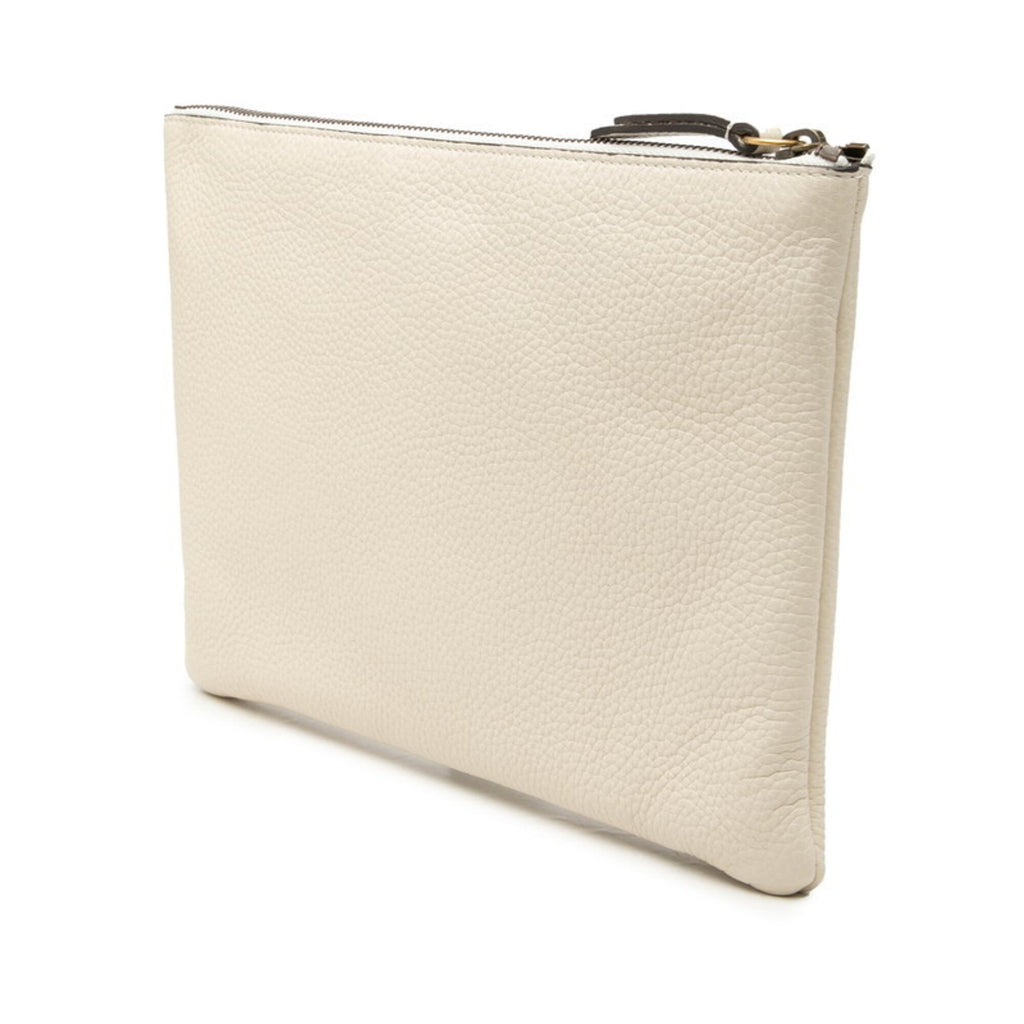 Gucci Ivory Leather Clutch Bag (Pre-Owned)
