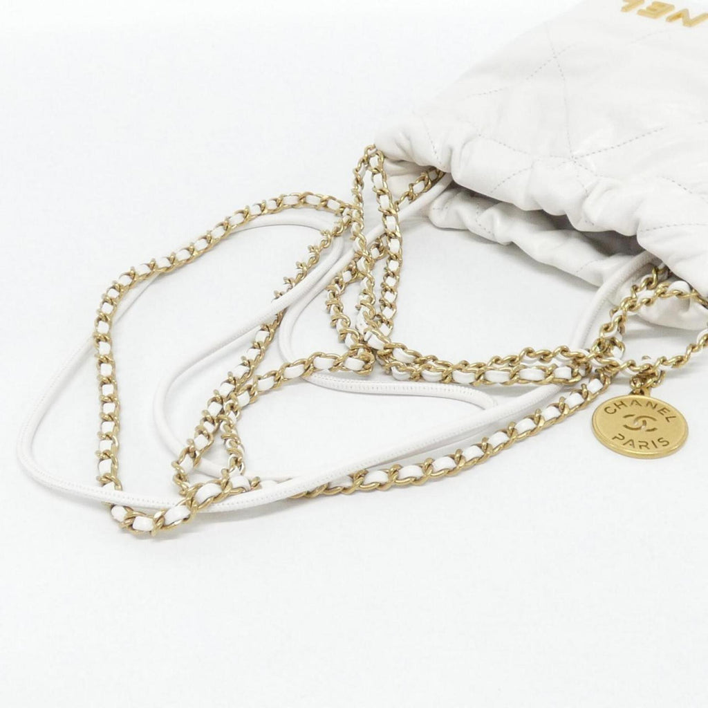 Chanel White Leather Handbag