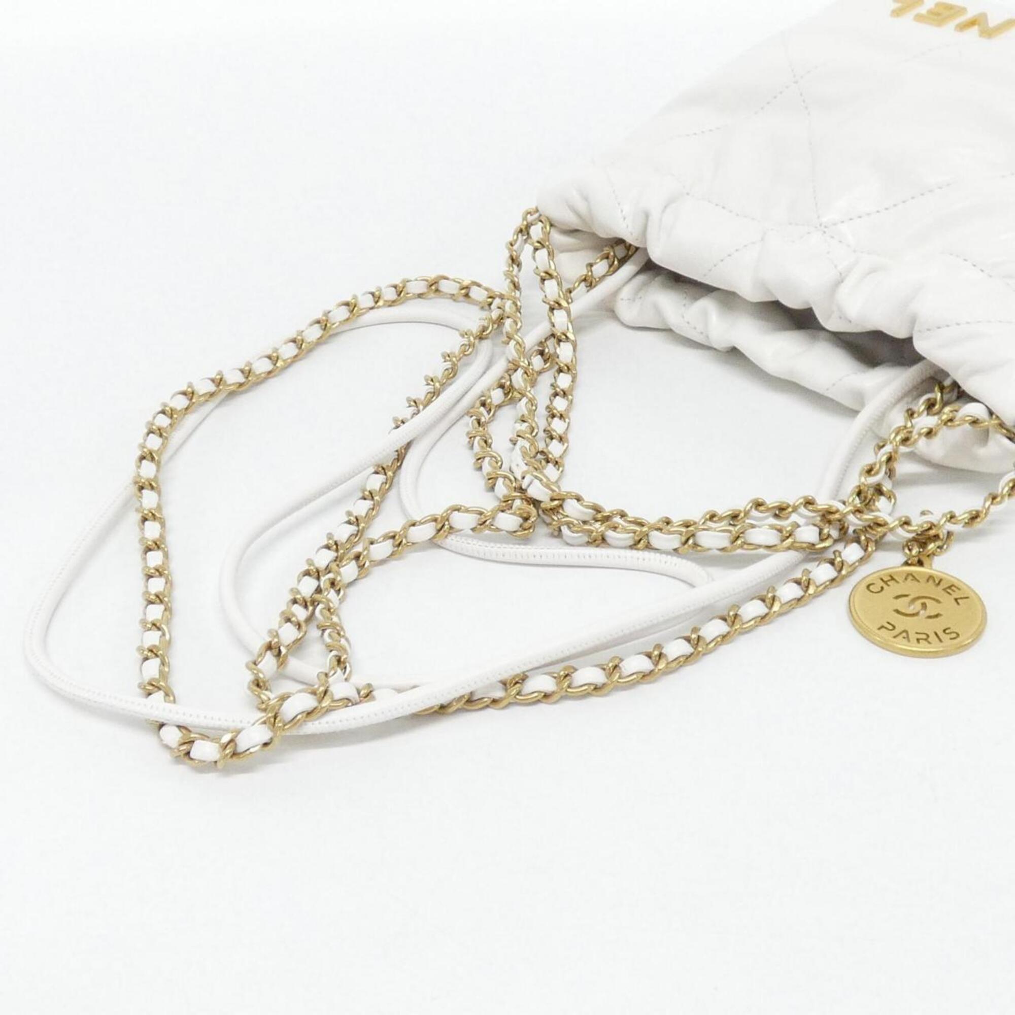 Chanel White Leather Handbag
