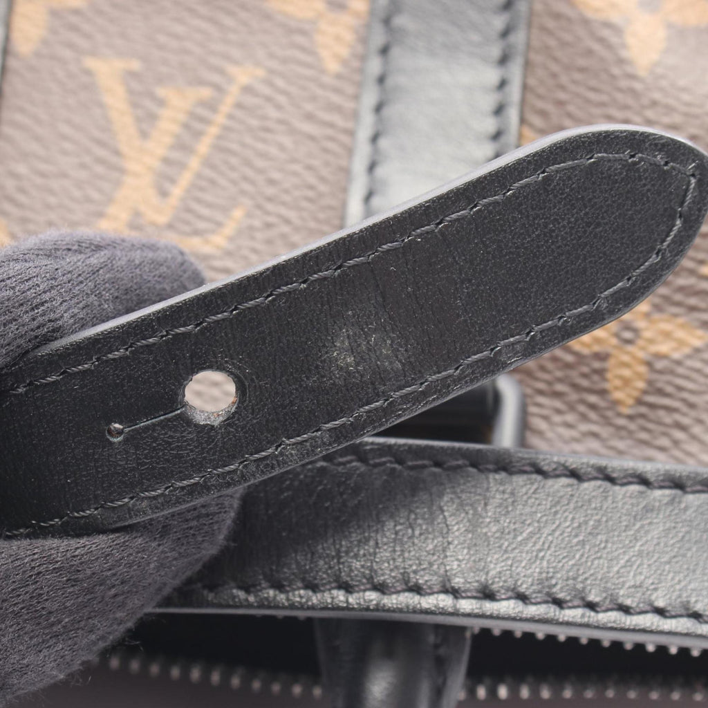 Louis Vuitton Black Brown Multi-Color Coated Canvas Leather Rubber Tote Bag
