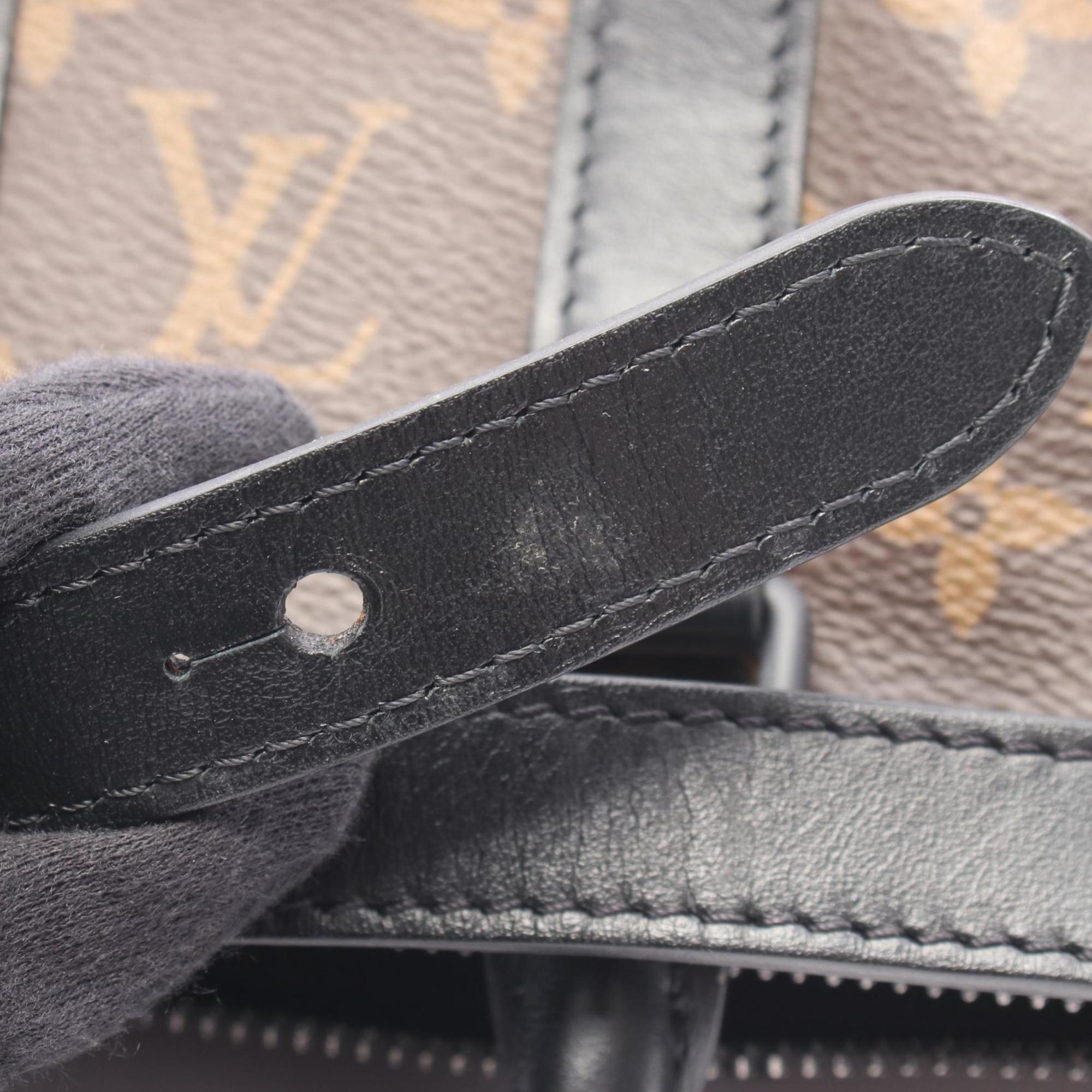 Louis Vuitton Black Brown Multi-Color Coated Canvas Leather Rubber Tote Bag