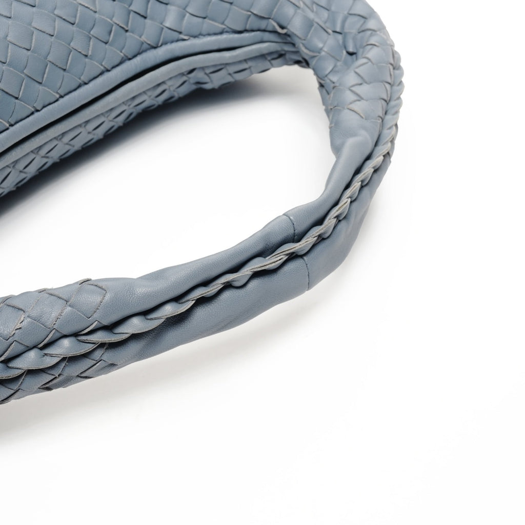 Bottega Veneta Intrecciato Gray Leather Shoulder Bag
