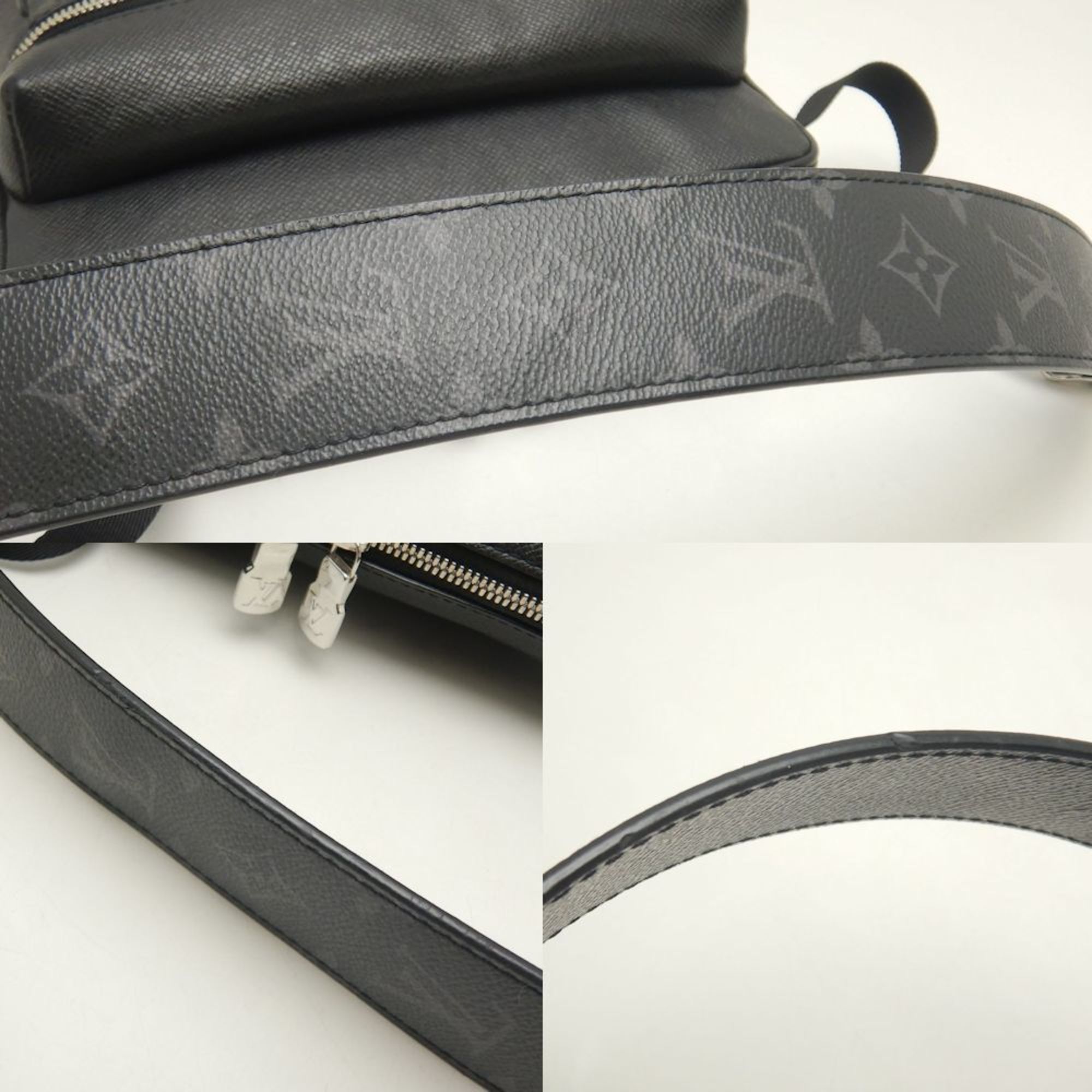 Louis Vuitton Taigarama Noir Pvc Leather Shoulder Bag
