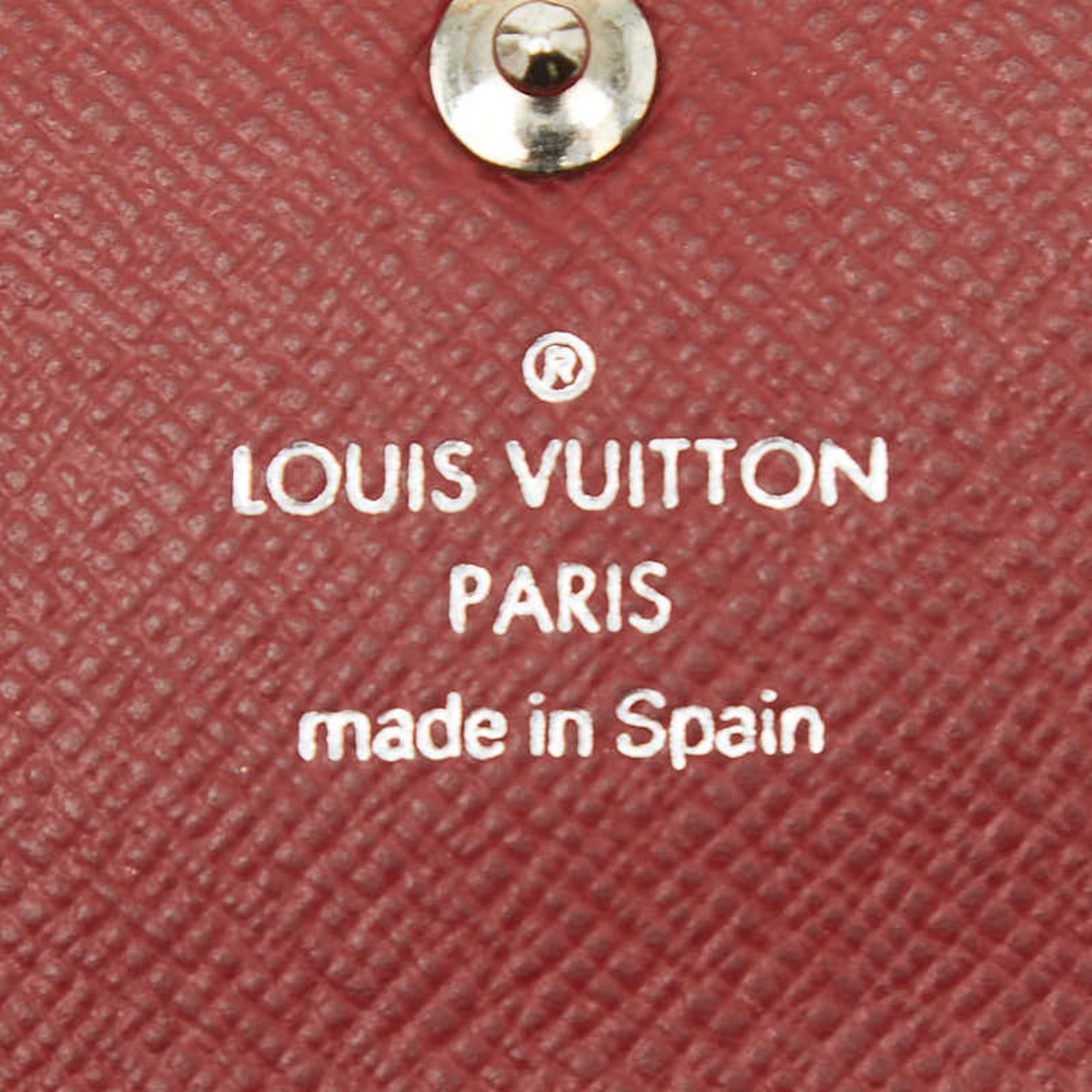 Louis Vuitton Red Color Cuir Ombre Leather Wallet