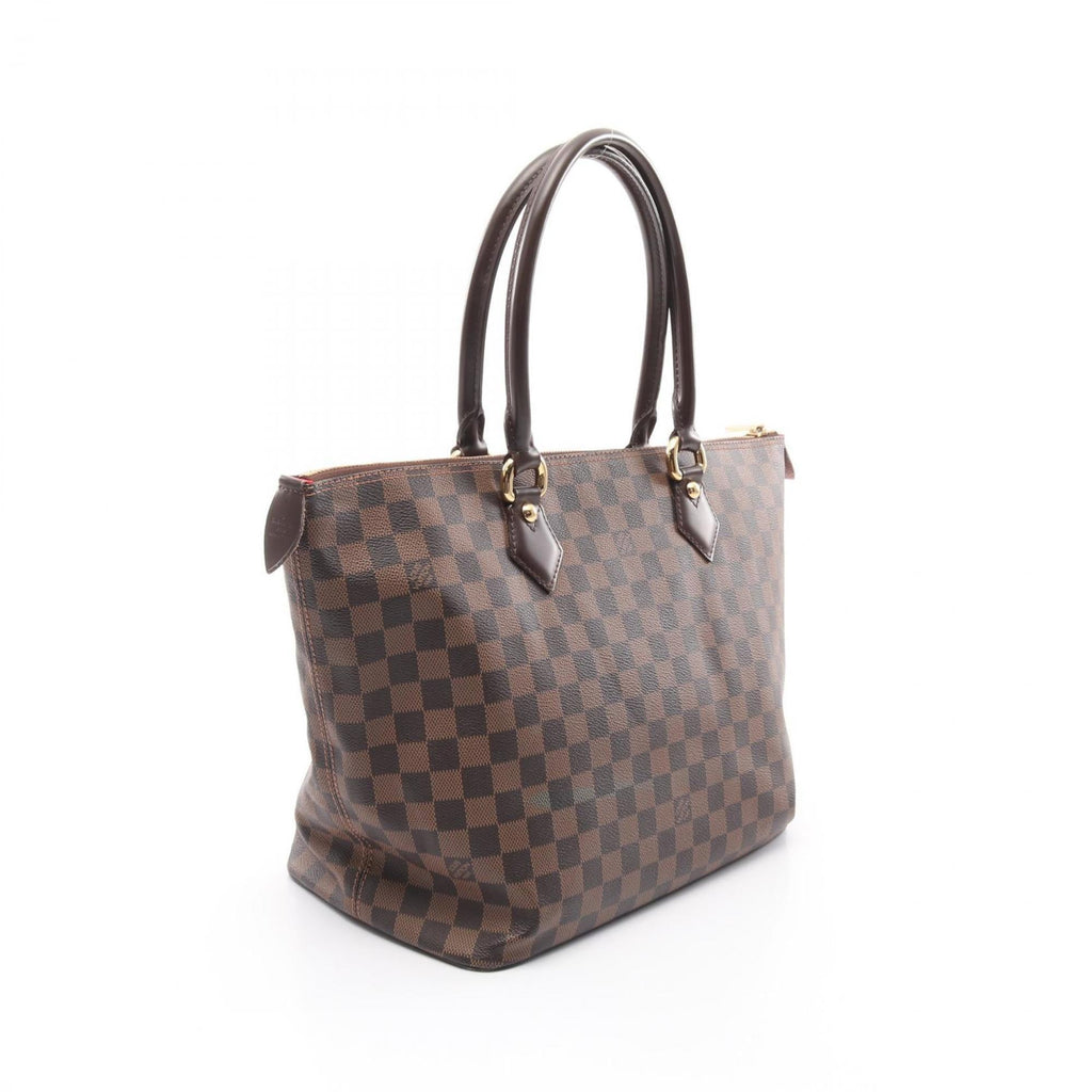 Louis Vuitton Brown Ebene Damier Canvas Pvc Coated Canvas Leather Tote Bag