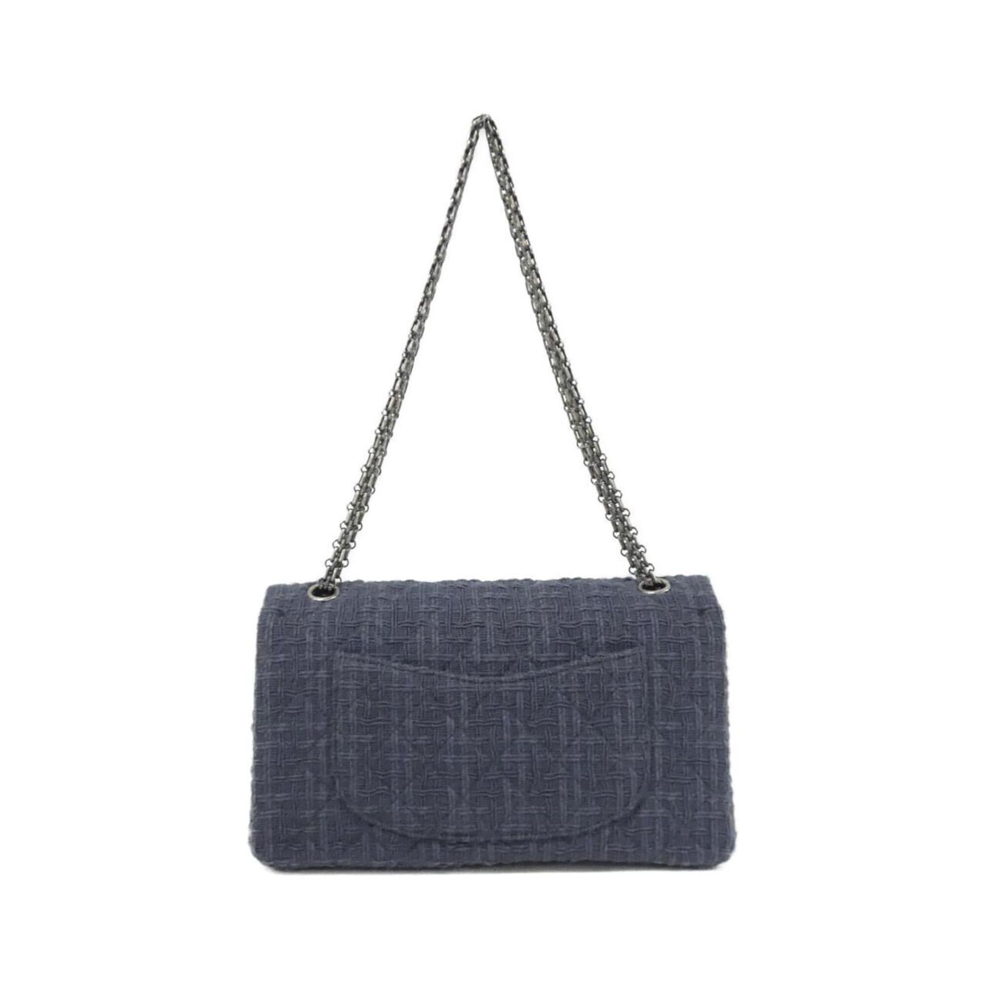 Chanel Gray Tweed Shoulder Bag