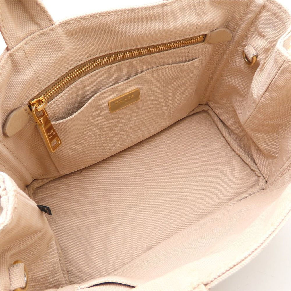 Prada Beige Canvas Handbag