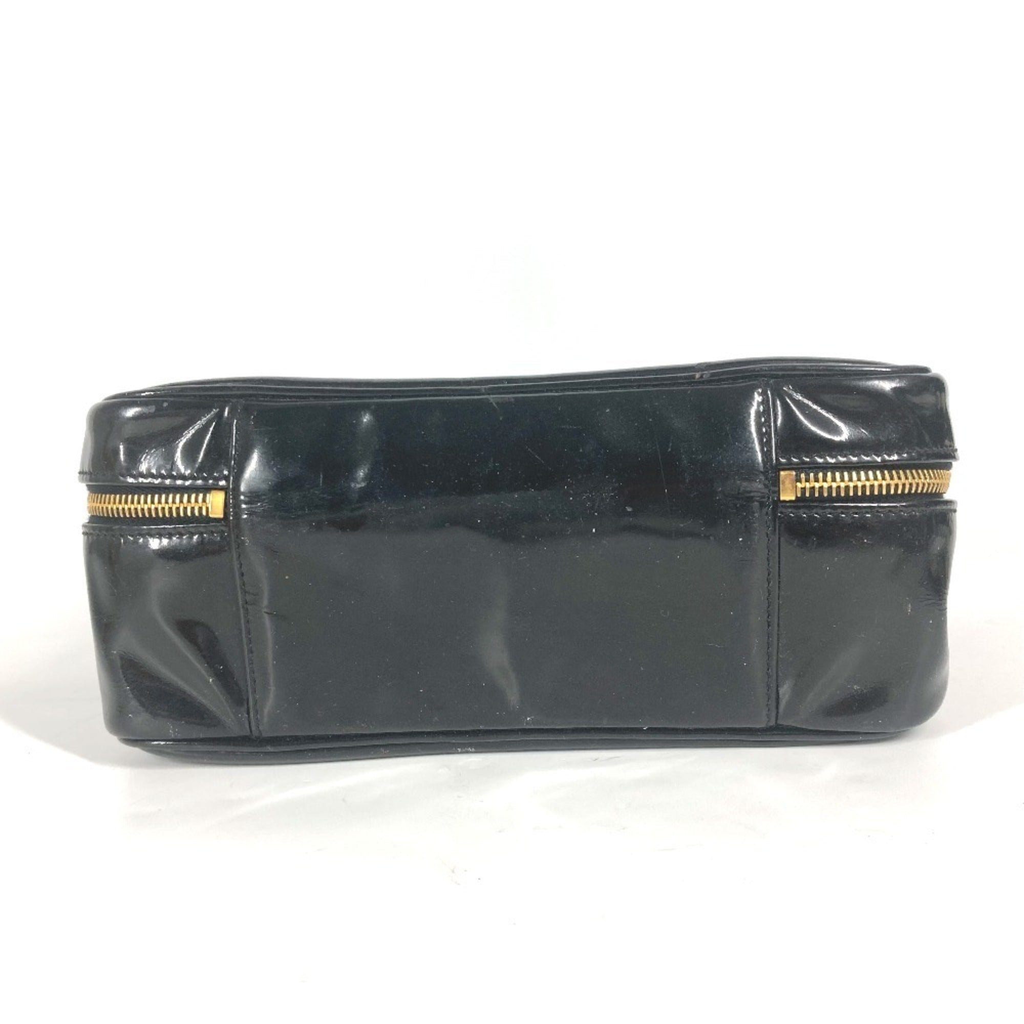 Chanel Black Leather Handbag Vanity Bag