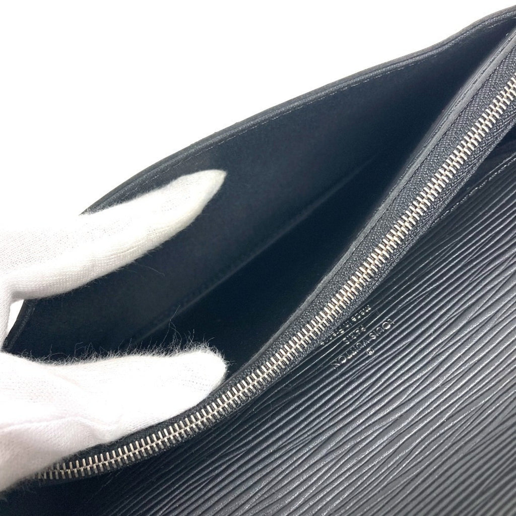 Louis Vuitton Black Noir Epi Leather Clutch Bag Pouch