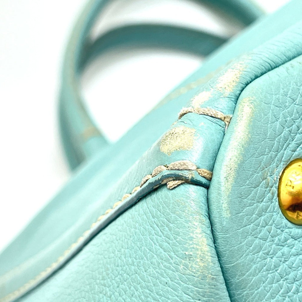 Prada Blue Canapa Handbag Tote Bag