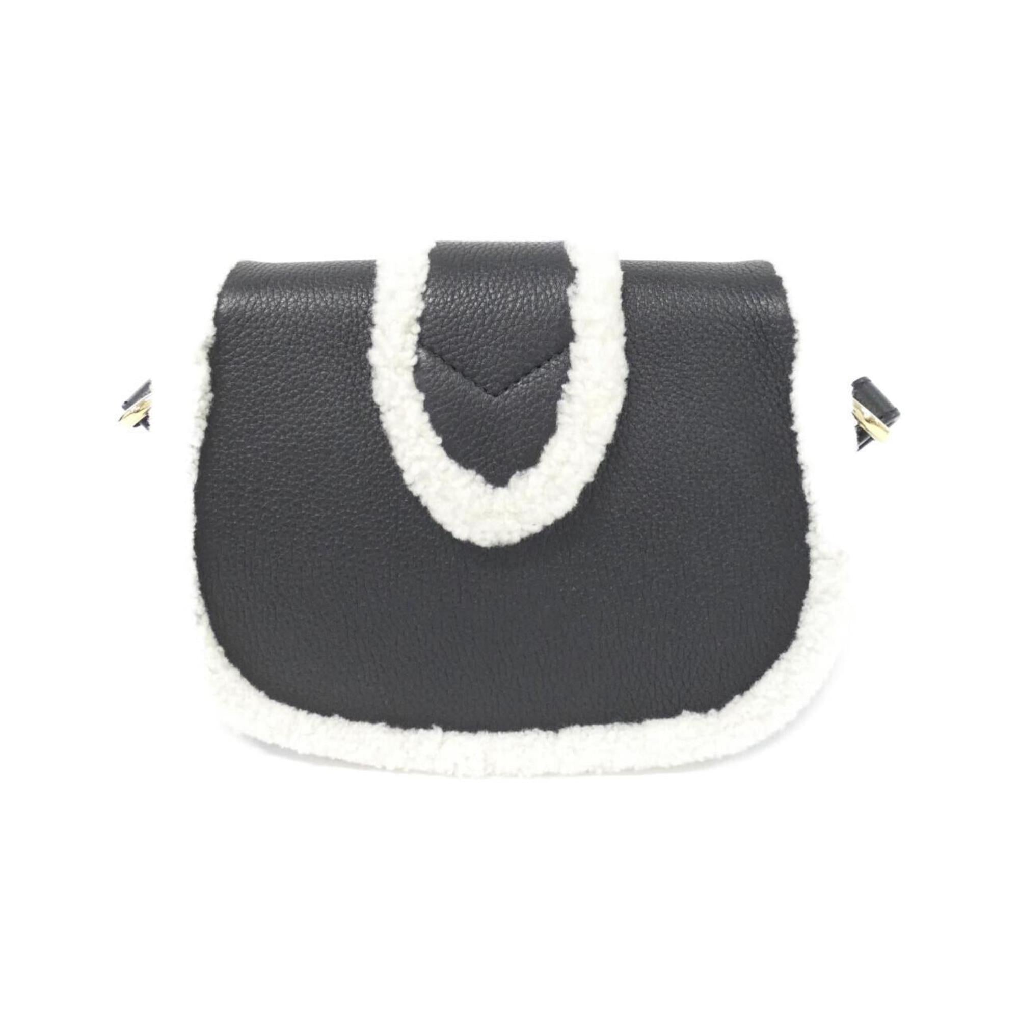 Louis Vuitton Black Leather Shoulder Bag