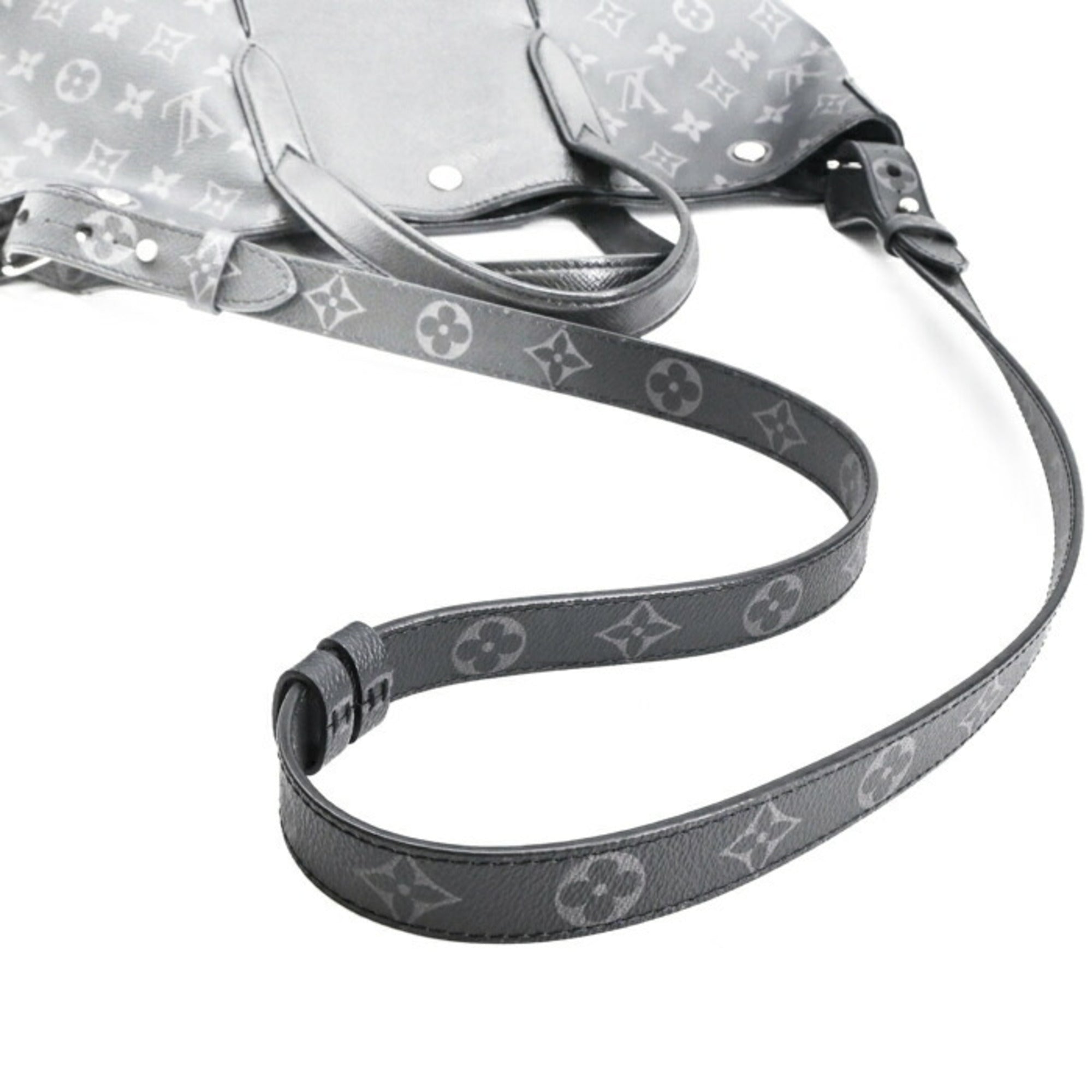 Louis Vuitton Black Noir Taigarama Handbag Shoulder Bag Tote Bag
