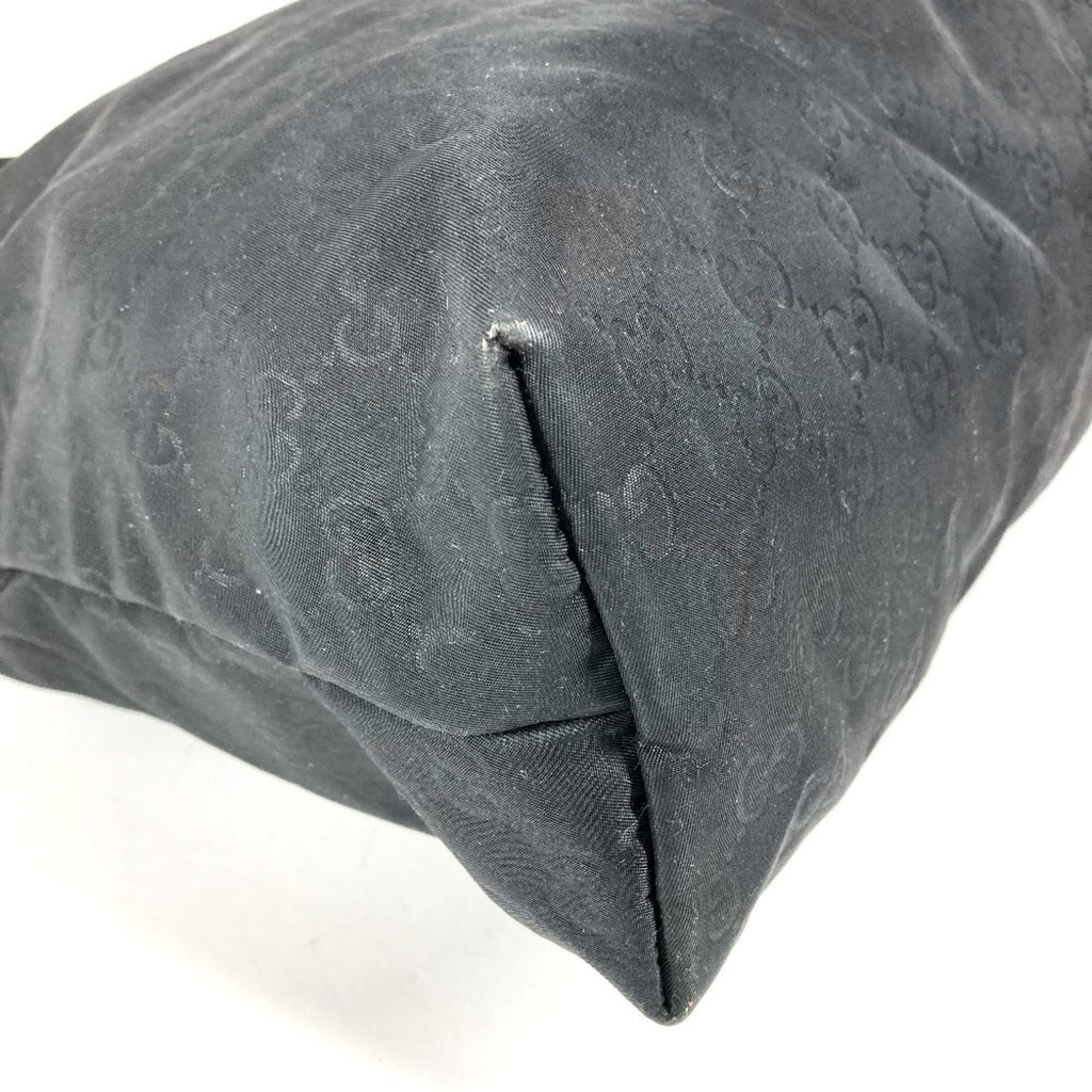 Gucci Black Leather Nylon Shoulder Bag (Pre-Owned)