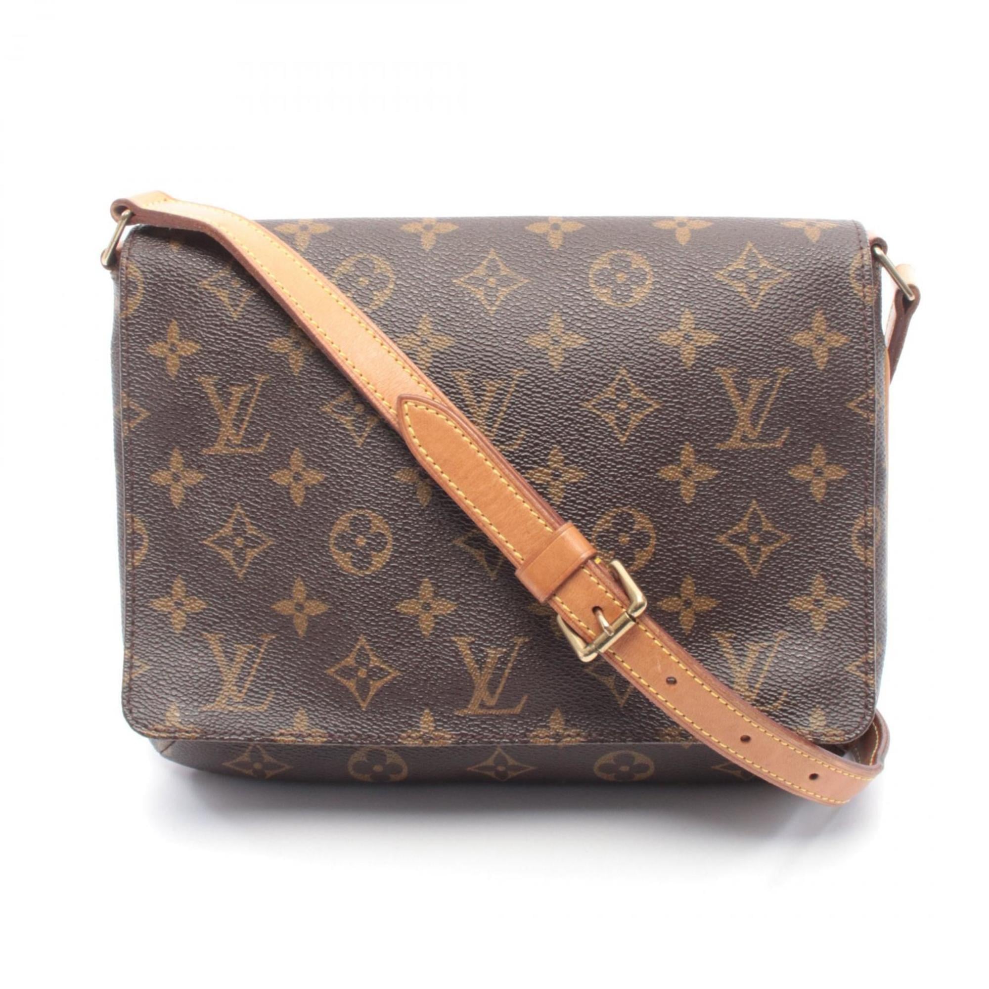 Louis Vuitton Brown Pvc Leather Handbag Shoulder Bag