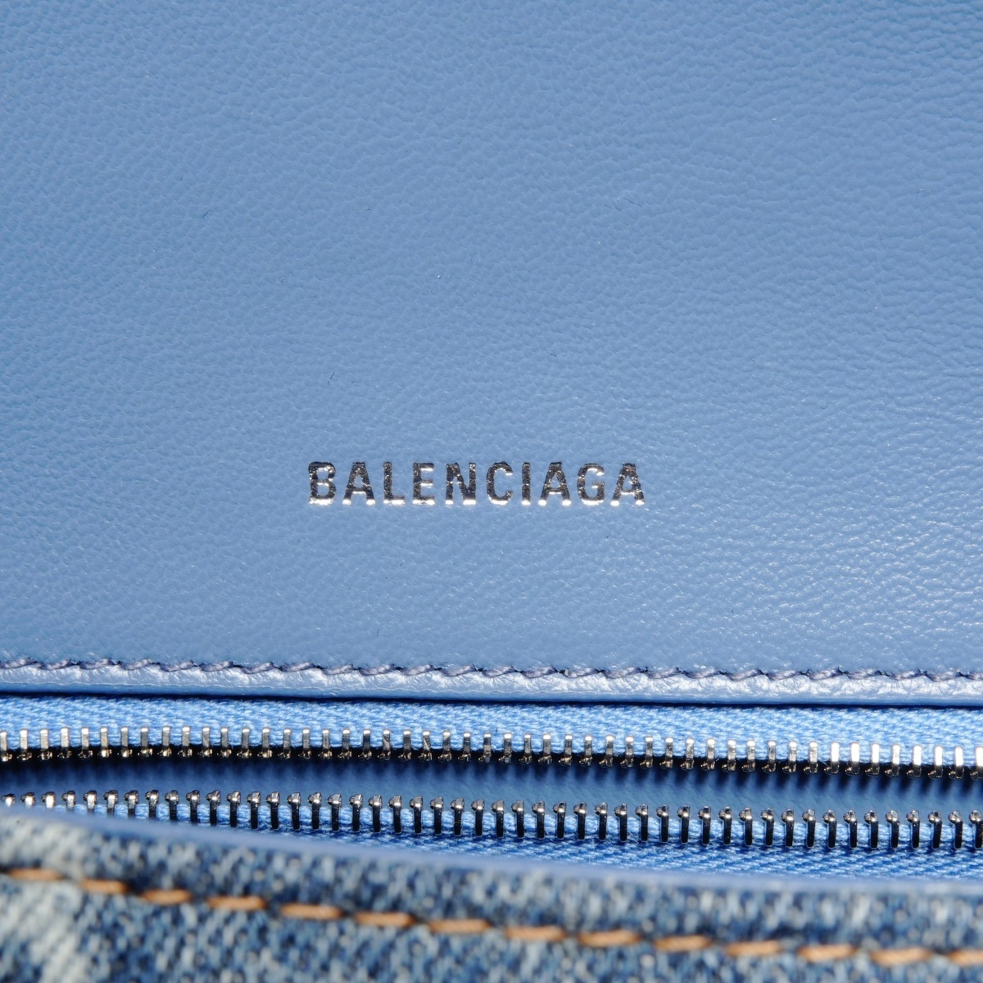 Balenciaga Navy Denim Hand