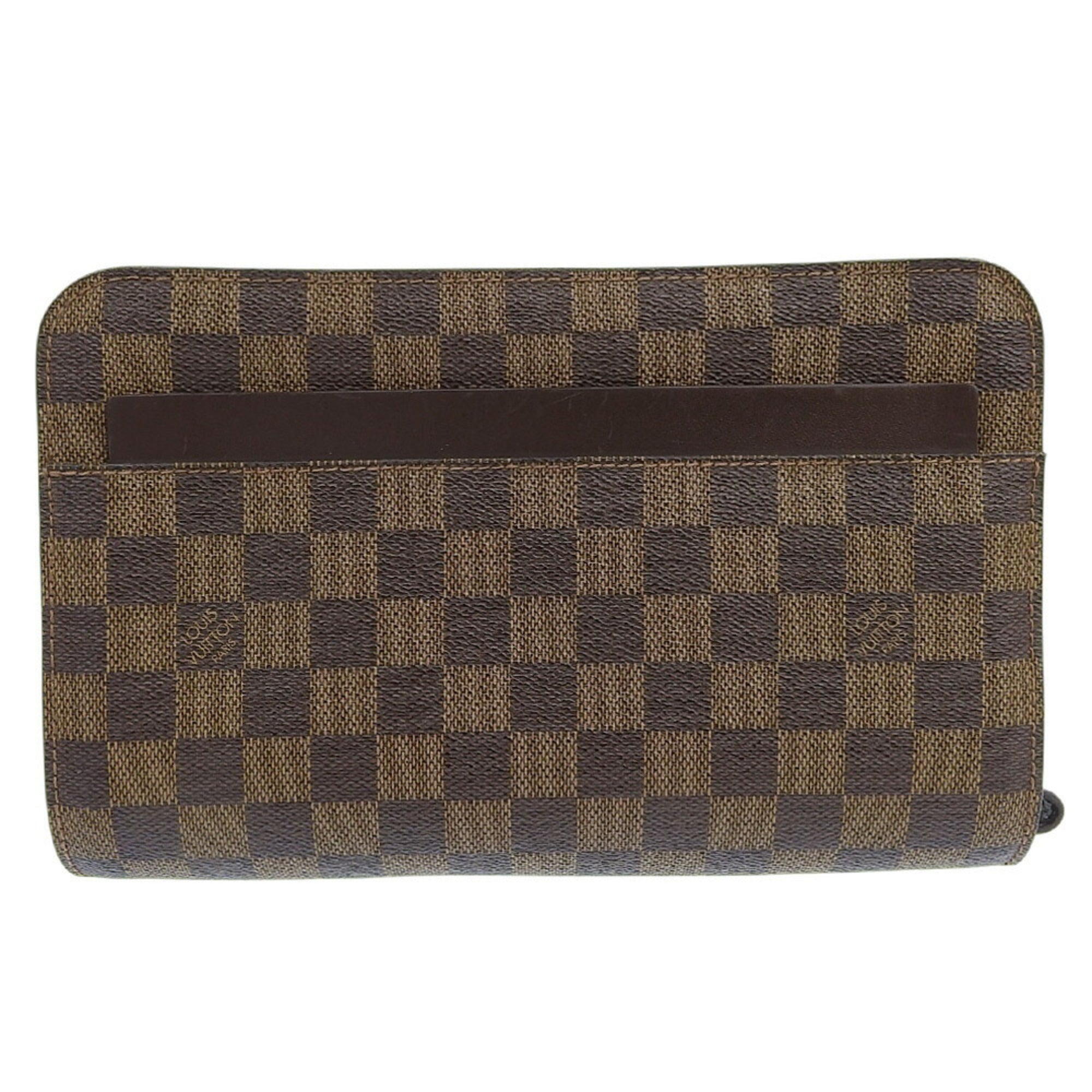 Louis Vuitton Damier Canvas Ebene Pvc Clutch Bag