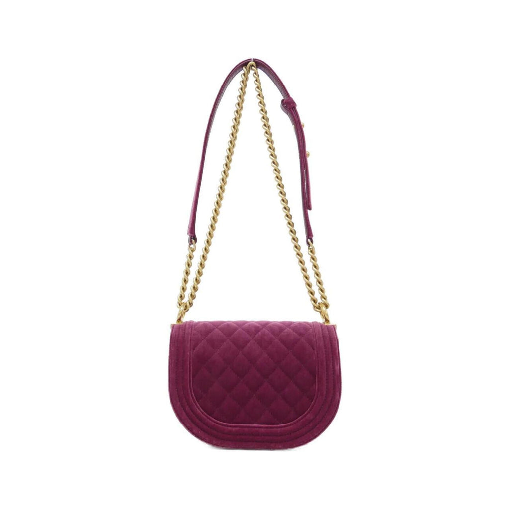 Chanel Purple Velvet Shoulder Bag