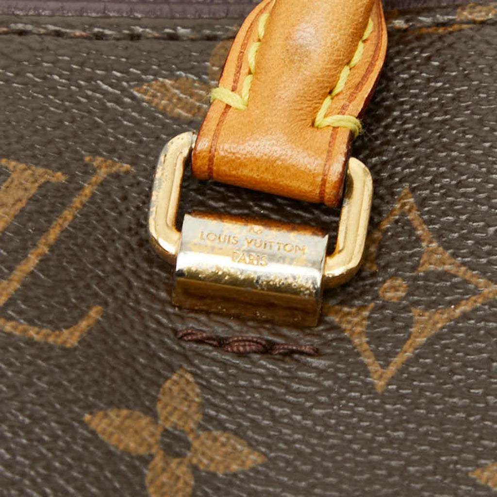 Louis Vuitton Brown Purple Pvc Leather Handbag Shoulder Bag