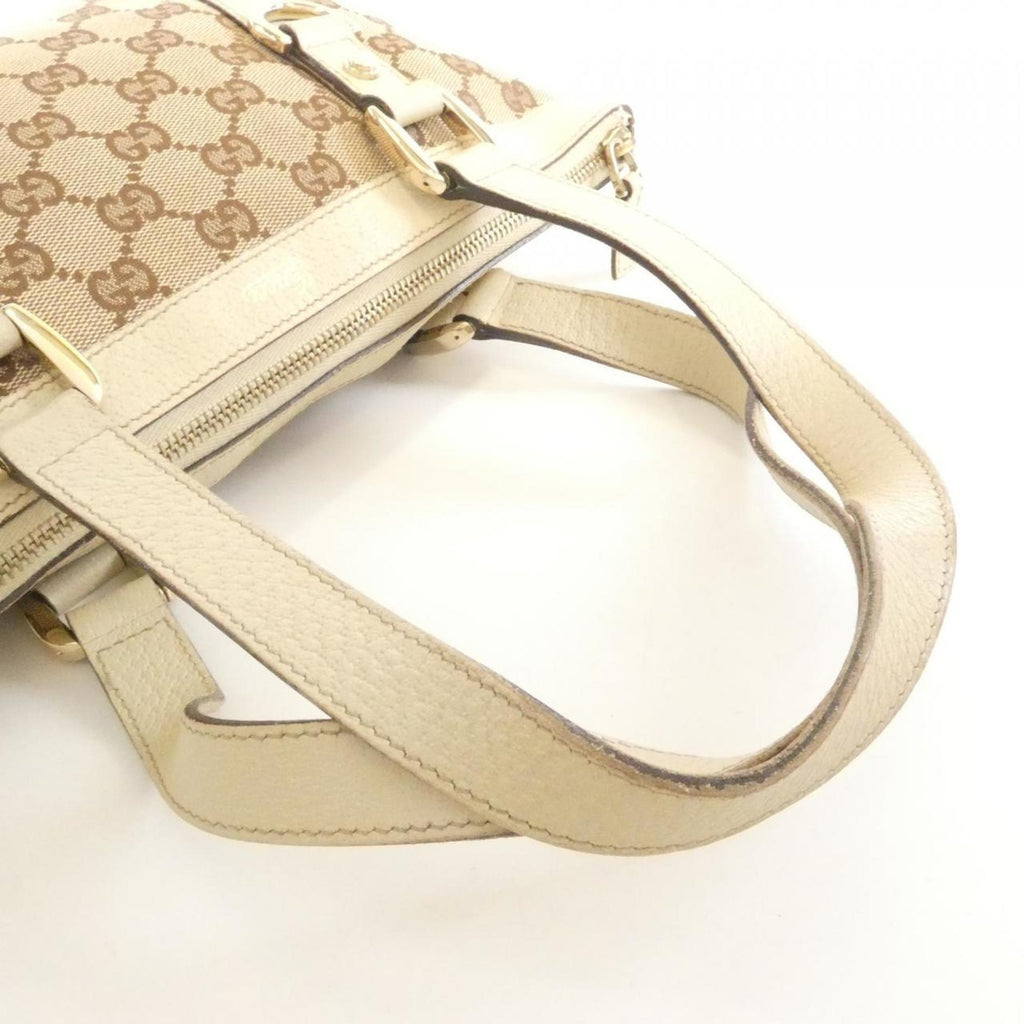 Gucci Gg Canvas Beige Ivory Gg Canvas Handbag (Pre-Owned)