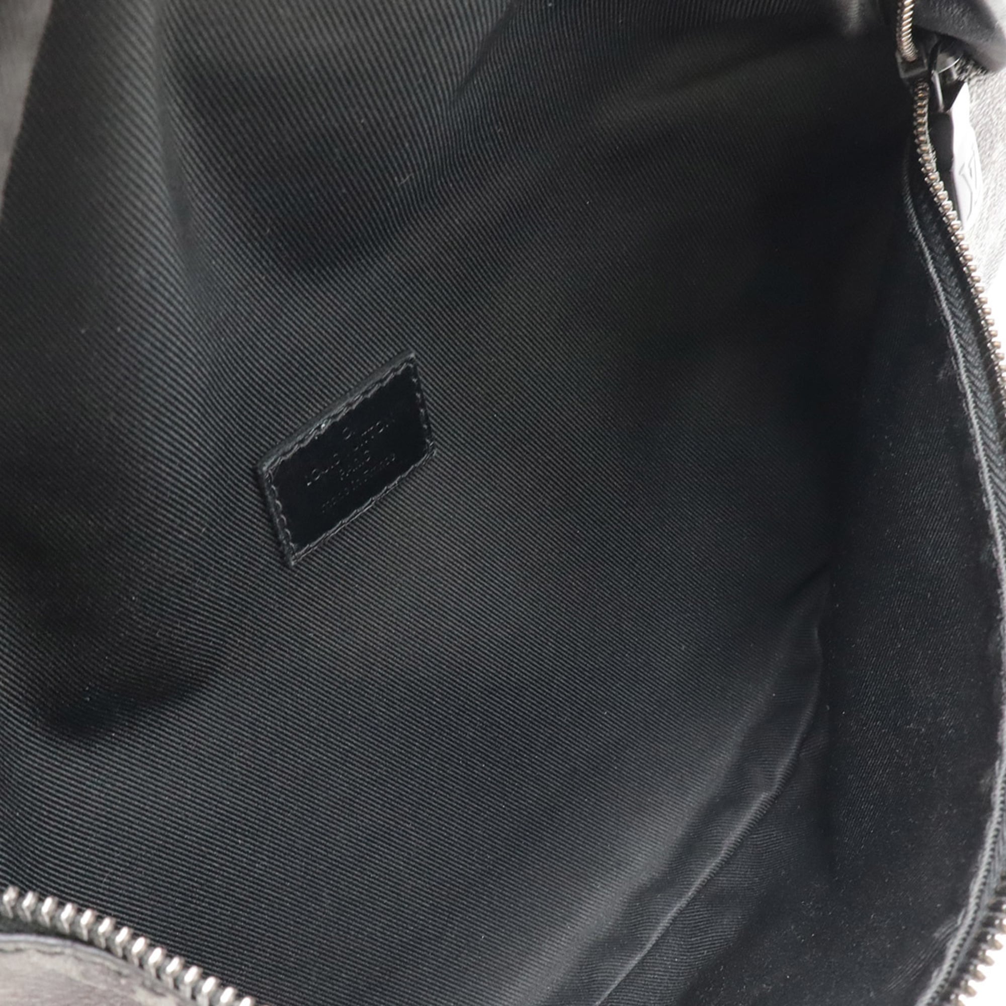 Louis Vuitton Black Gray Multi-Color Monogram Leather Pouch
