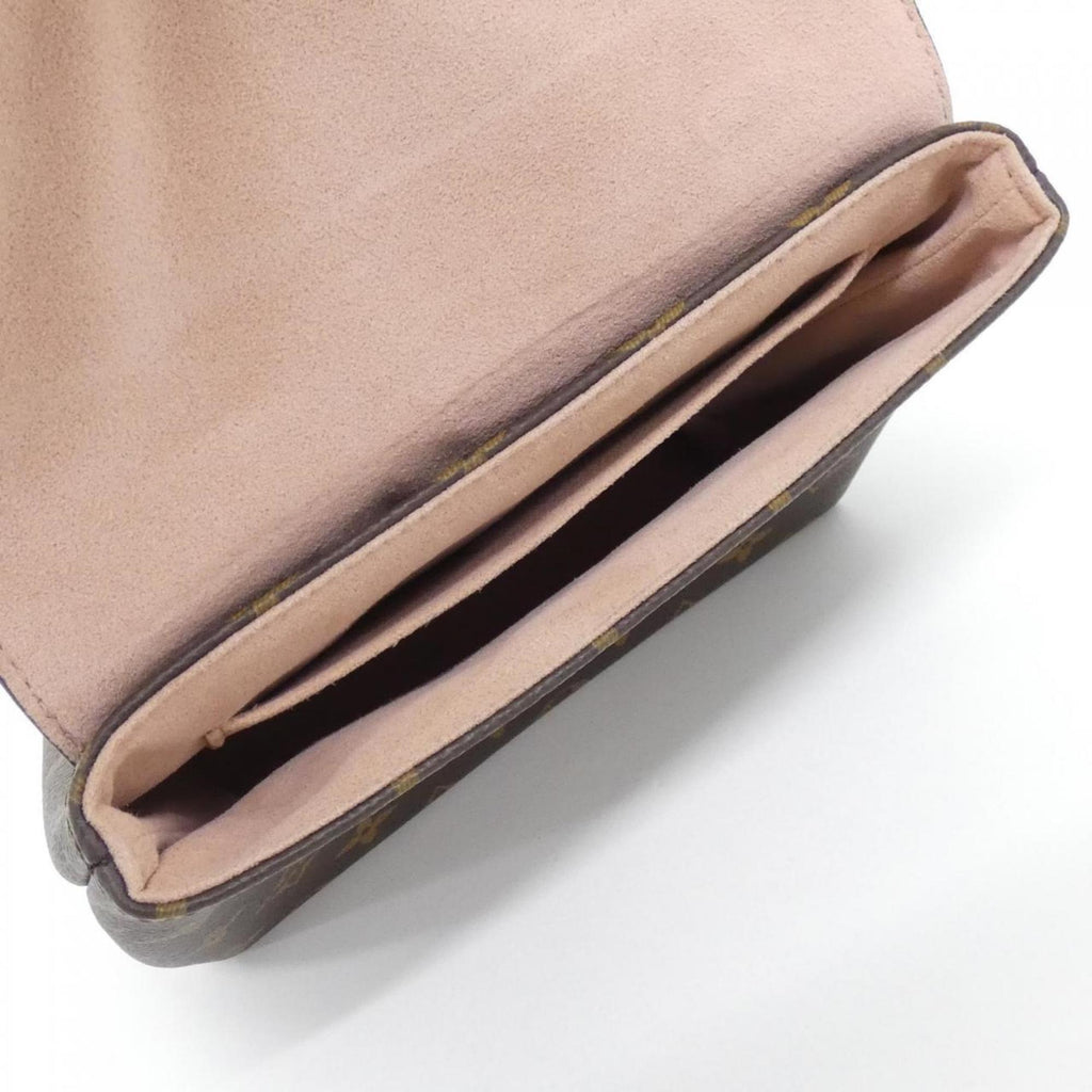 Louis Vuitton Marron Rose Poudre Coated Canvas Handbag