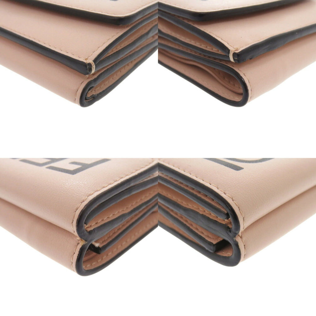 Fendi Pink Leather Wallet (Tri-Fold)