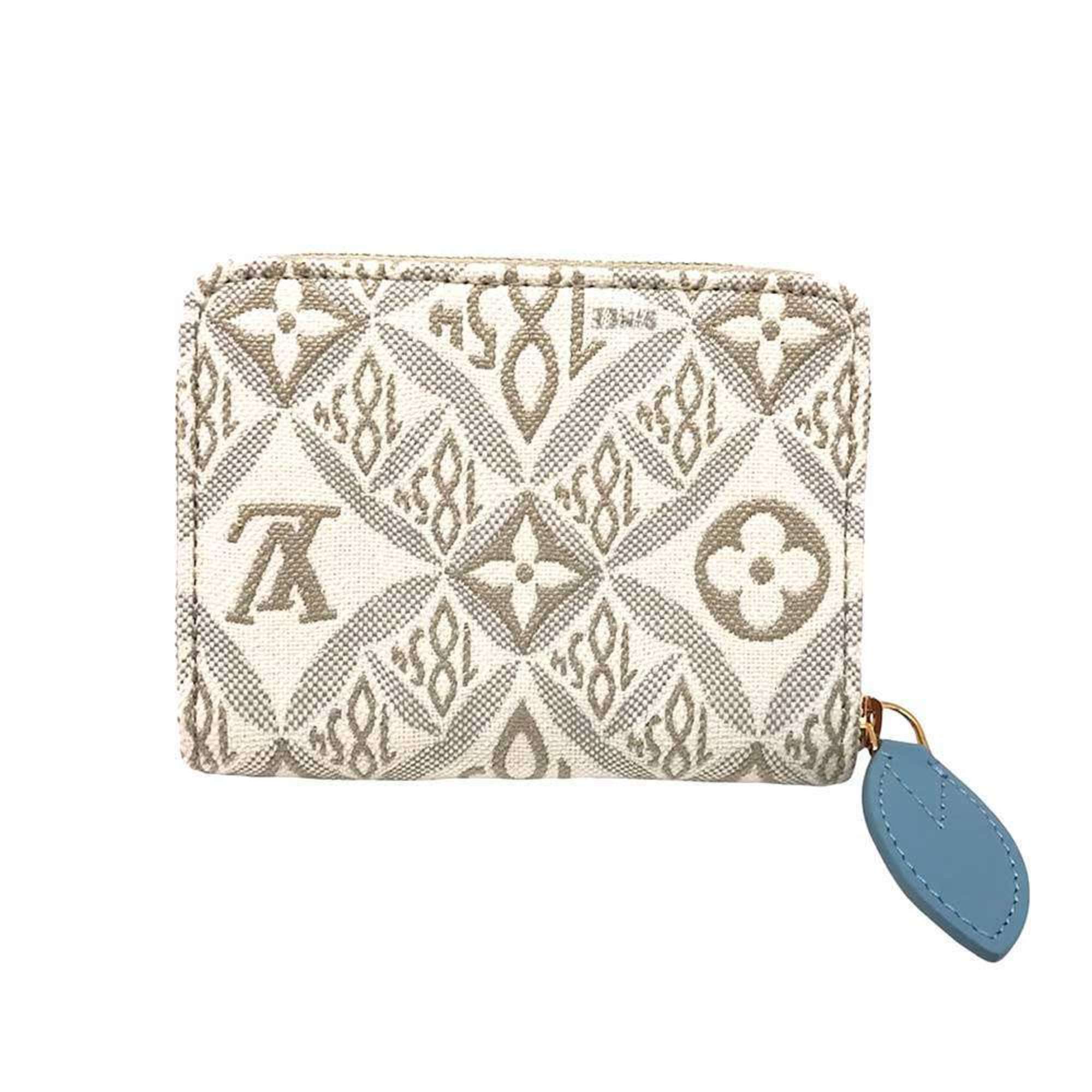 Louis Vuitton White Jacquard Coin Purse/Coin Case