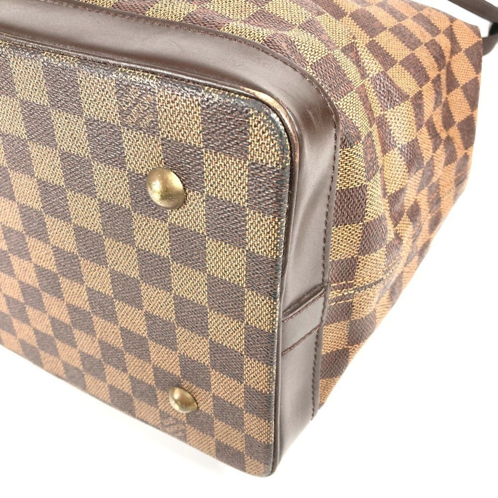 Louis Vuitton Brown Damier Canvas Ebene Damier Canvas Boston Bag Handbag Shoulder Bag