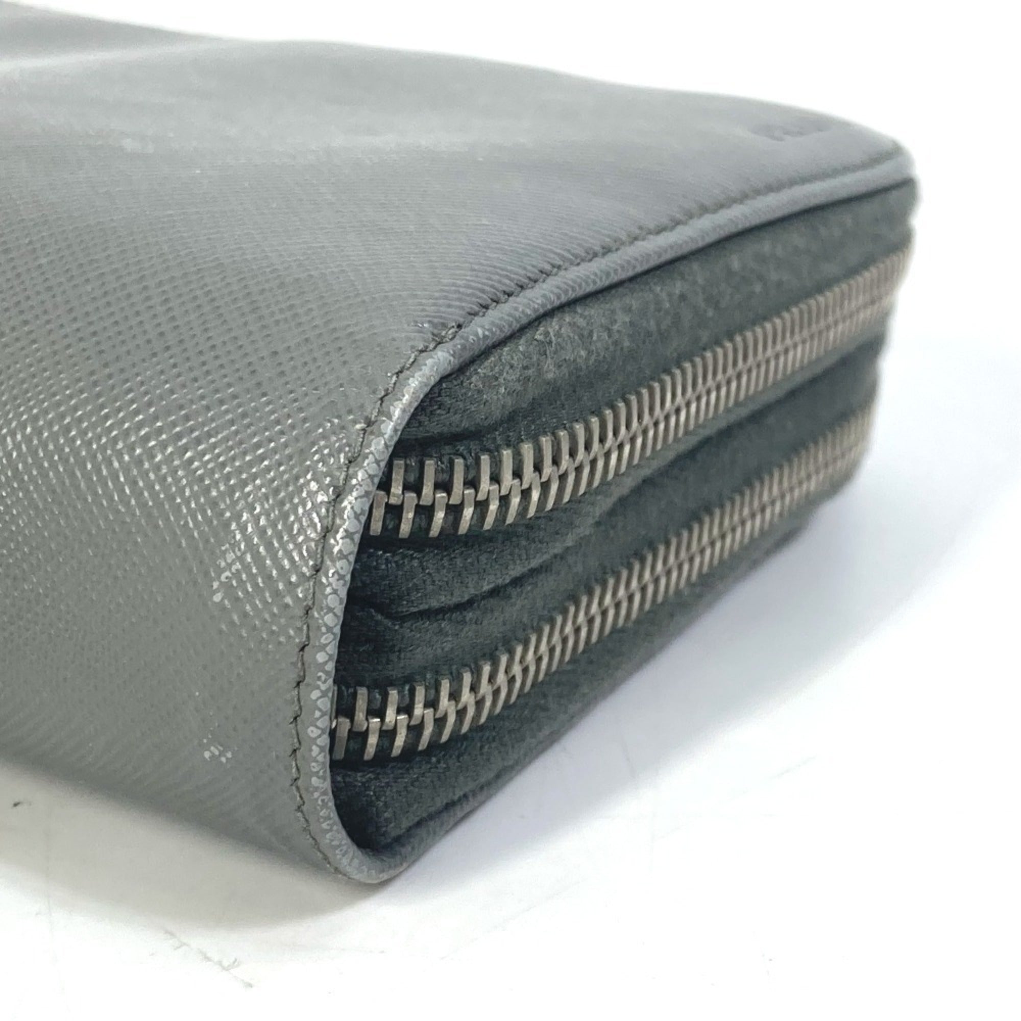 Prada Gray Saffiano Long Wallet (Bi-Fold)