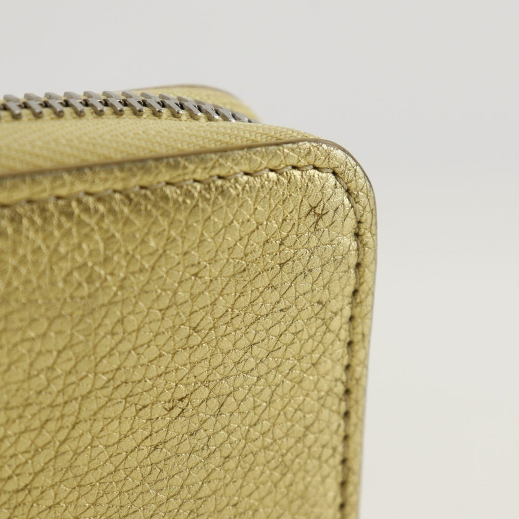 Louis Vuitton Gold Leather Long Wallet