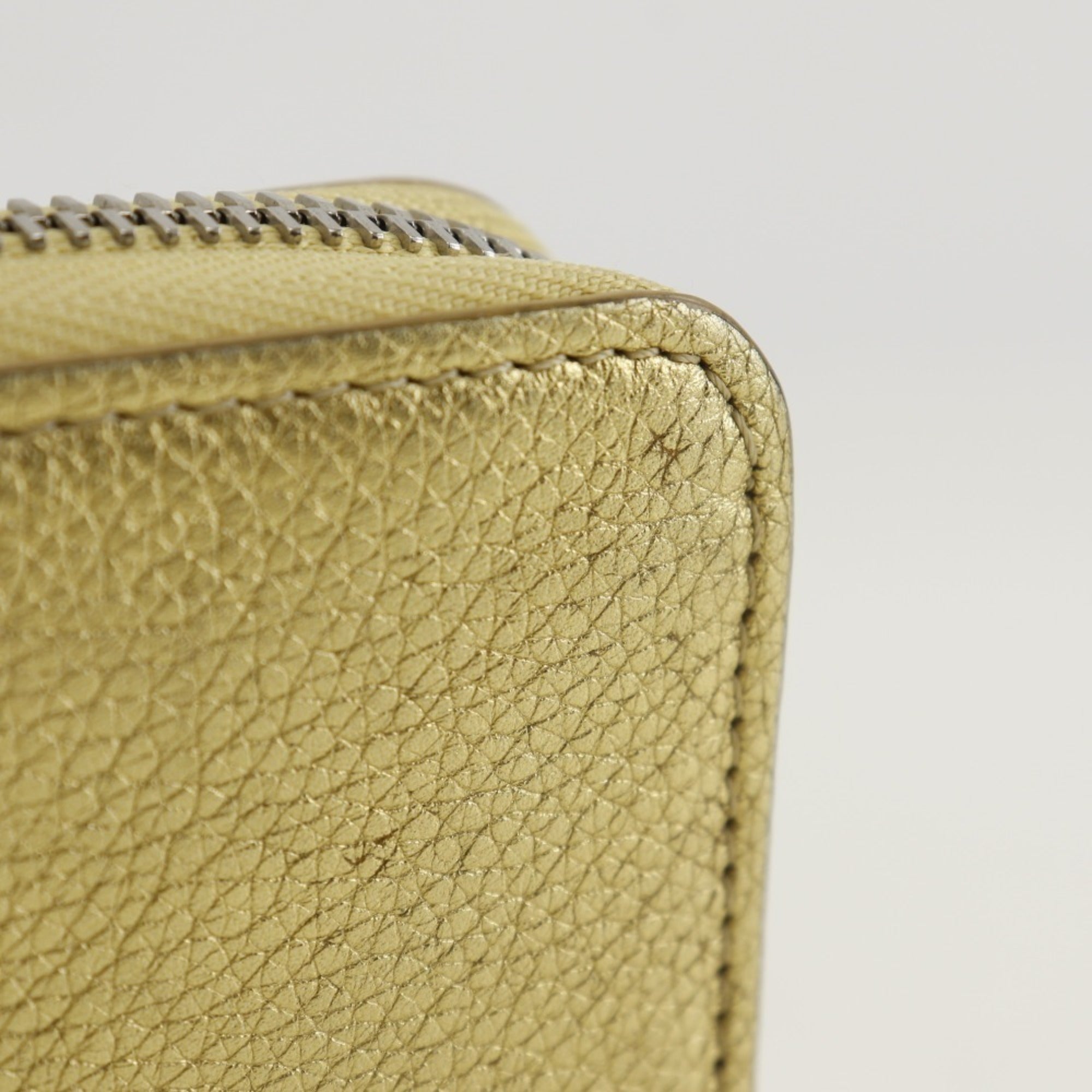 Louis Vuitton Gold Leather Long Wallet