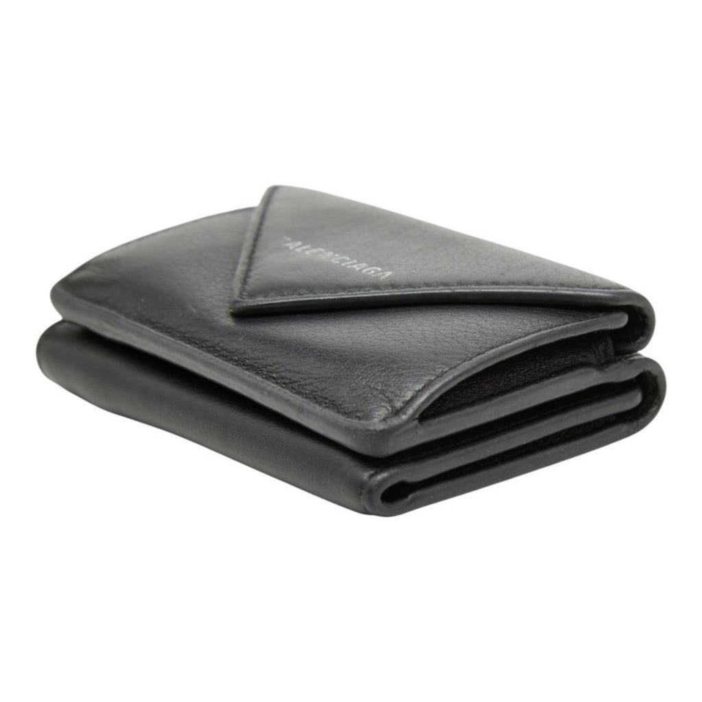 Balenciaga Black Leather Wallet (Tri-Fold)