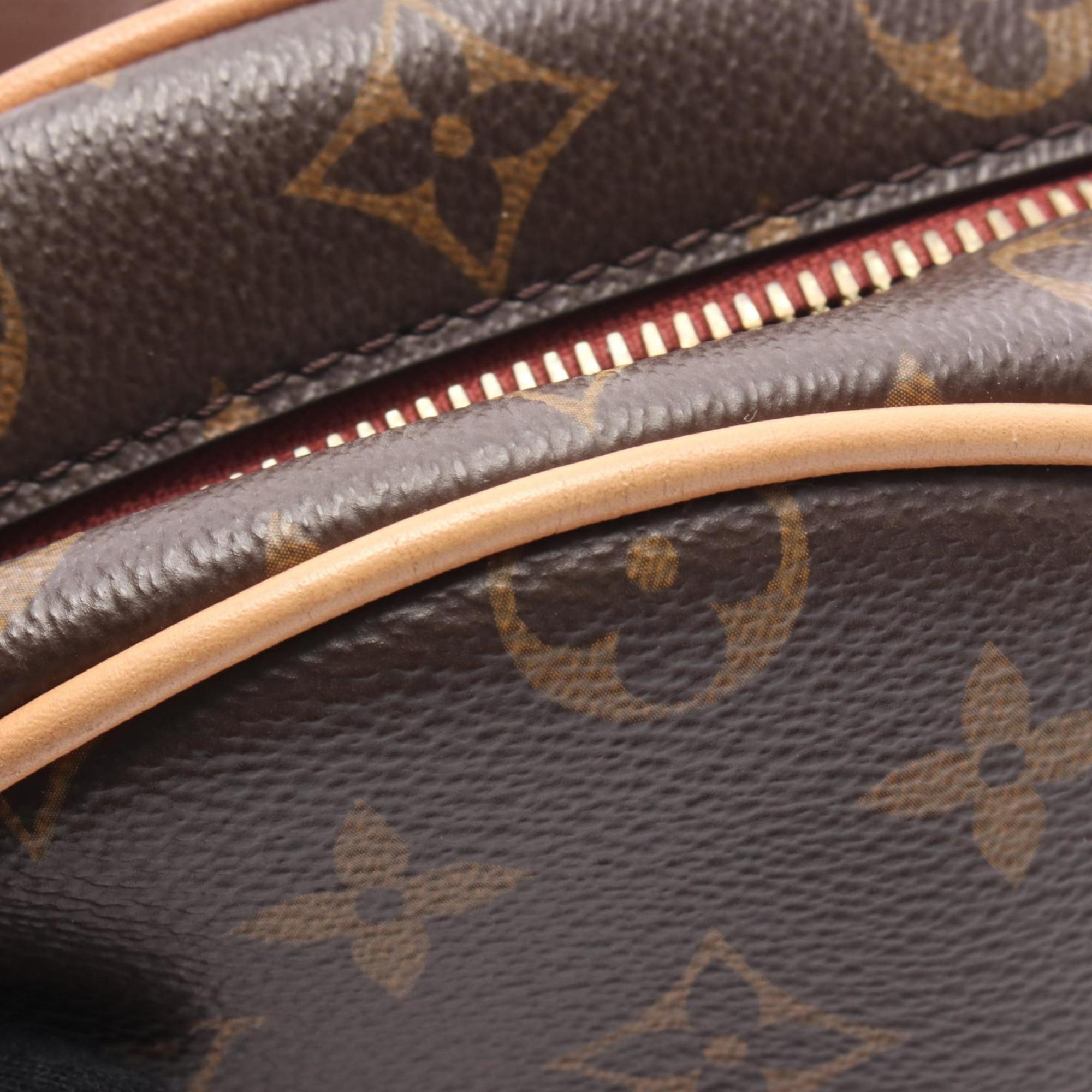 Louis Vuitton Monogram Brown Coated Canvas Leather Shoulder Bag