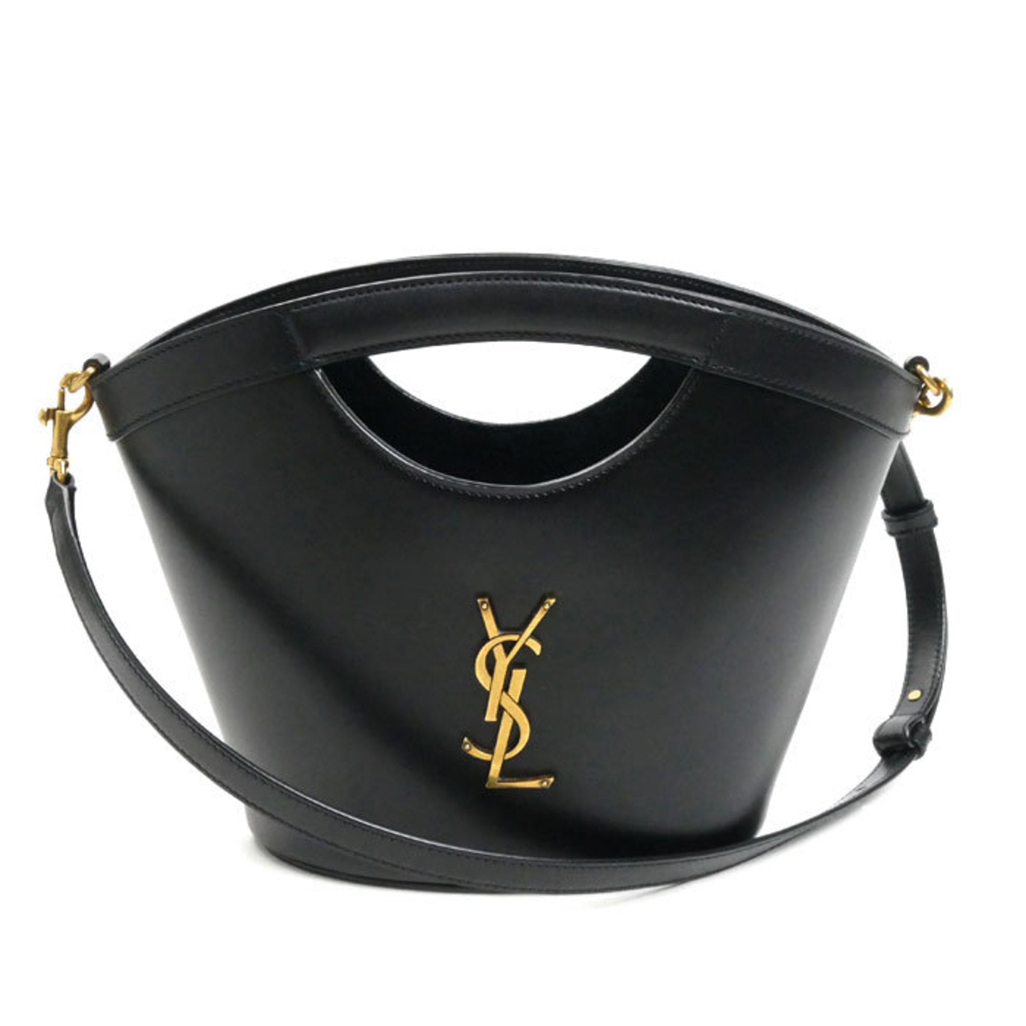 Saint Laurent Black Leather Shoulder Bag (Pre-Owned)