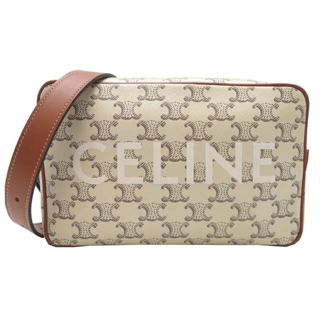 Celine White Pvc Leather Shoulder Bag