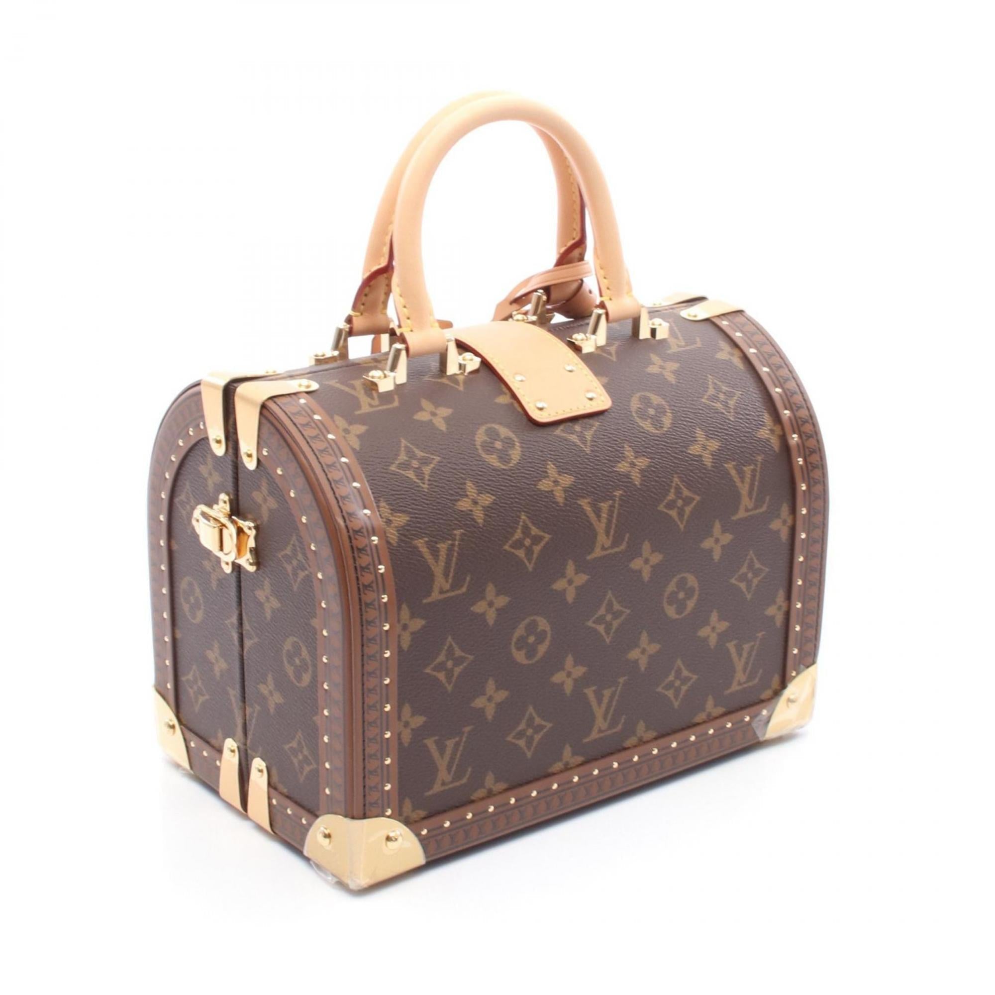 Louis Vuitton Brown Coated Canvas Leather Handbag