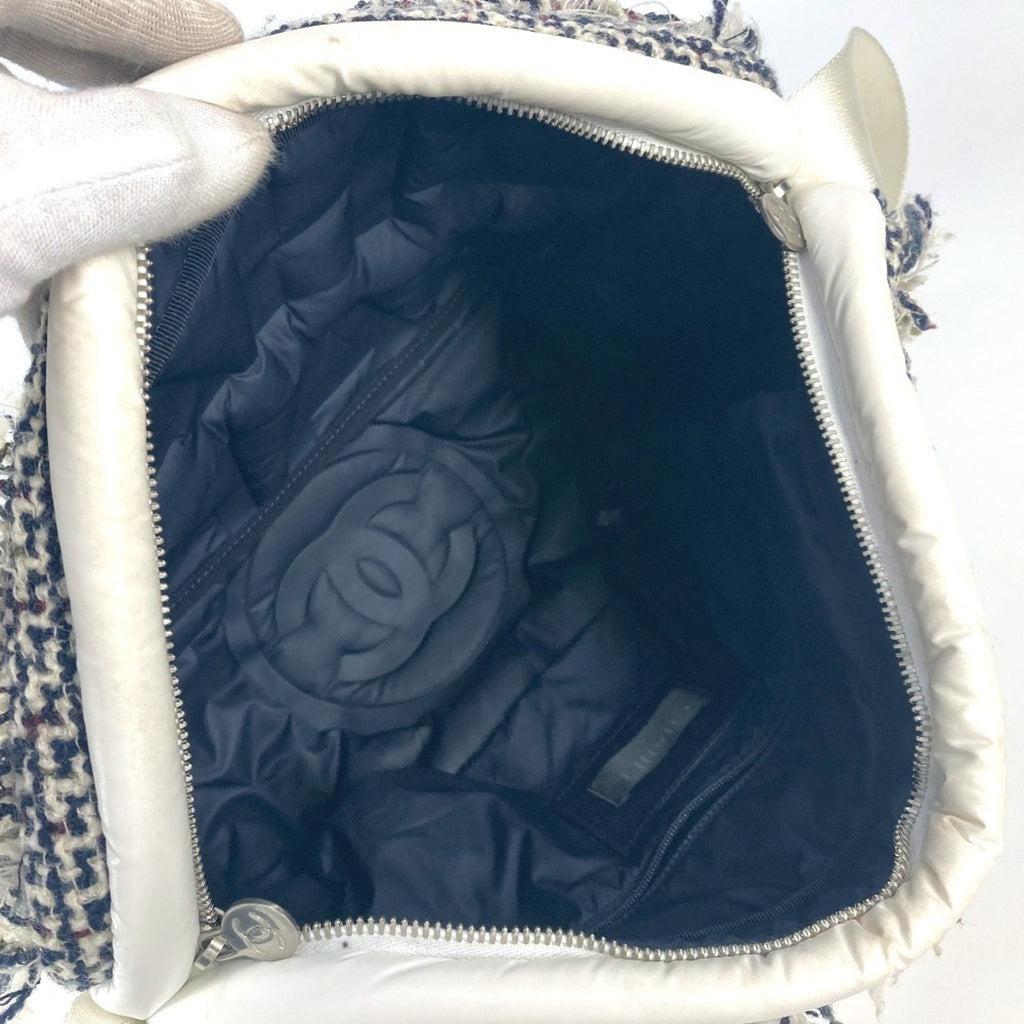 Chanel White Nylon Shoulder Bag