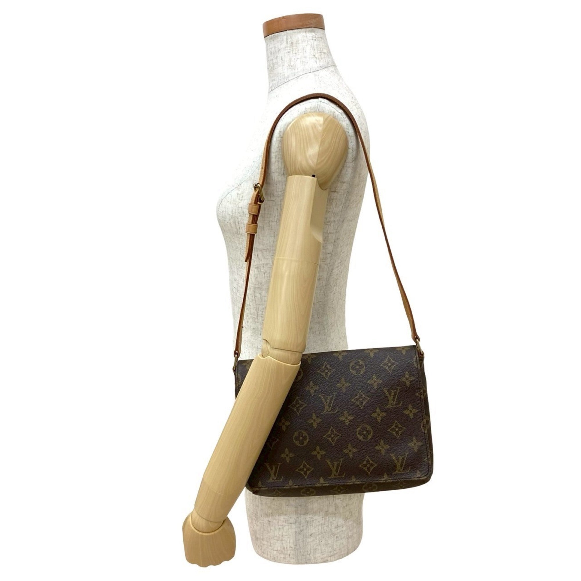 Louis Vuitton Brown Leather Pvc Shoulder Bag