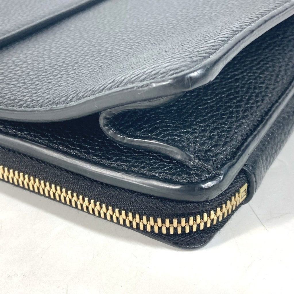 Fendi Black Leather Briefcase Handbag