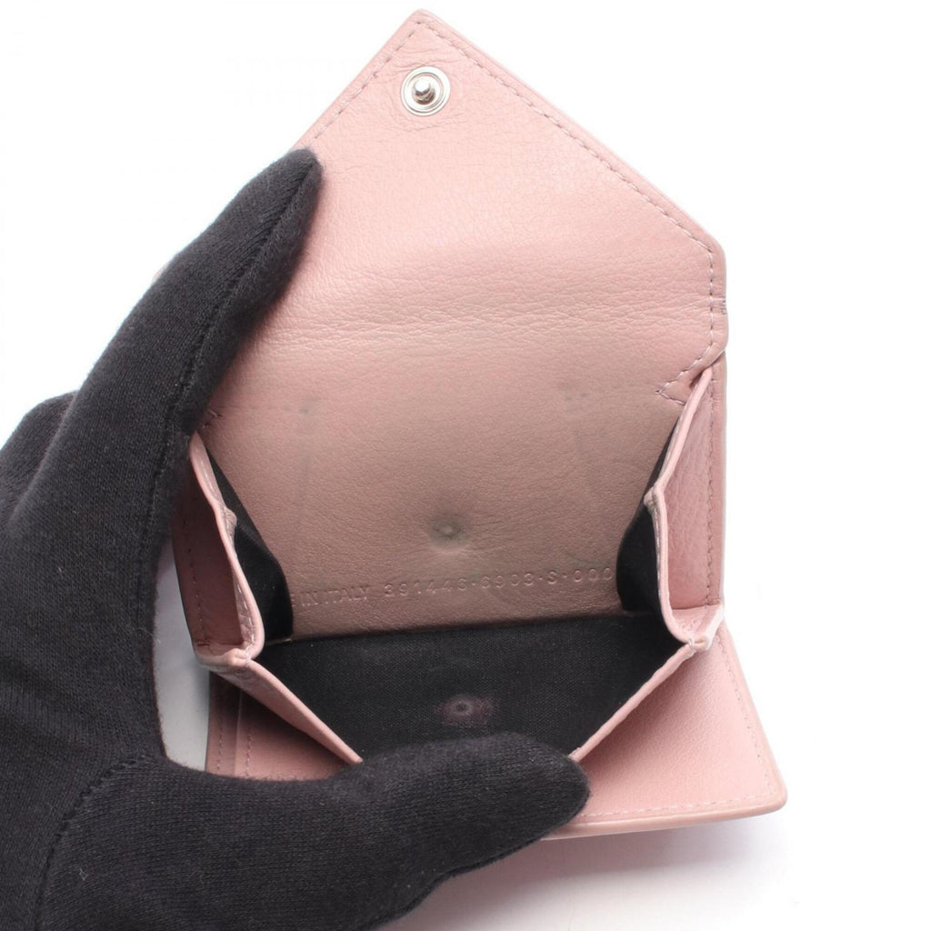 Balenciaga Pink Leather Wallet (Tri-Fold)