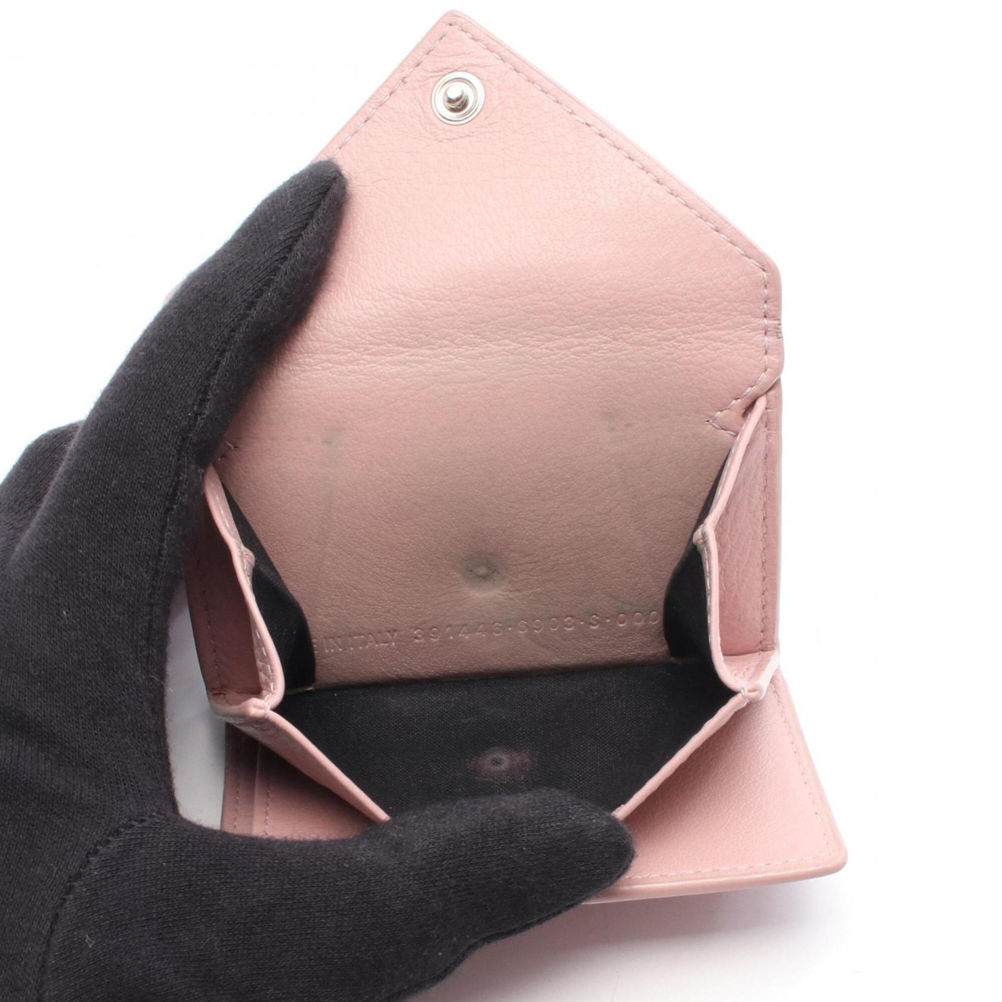 Balenciaga Pink Leather Wallet (Tri-Fold)